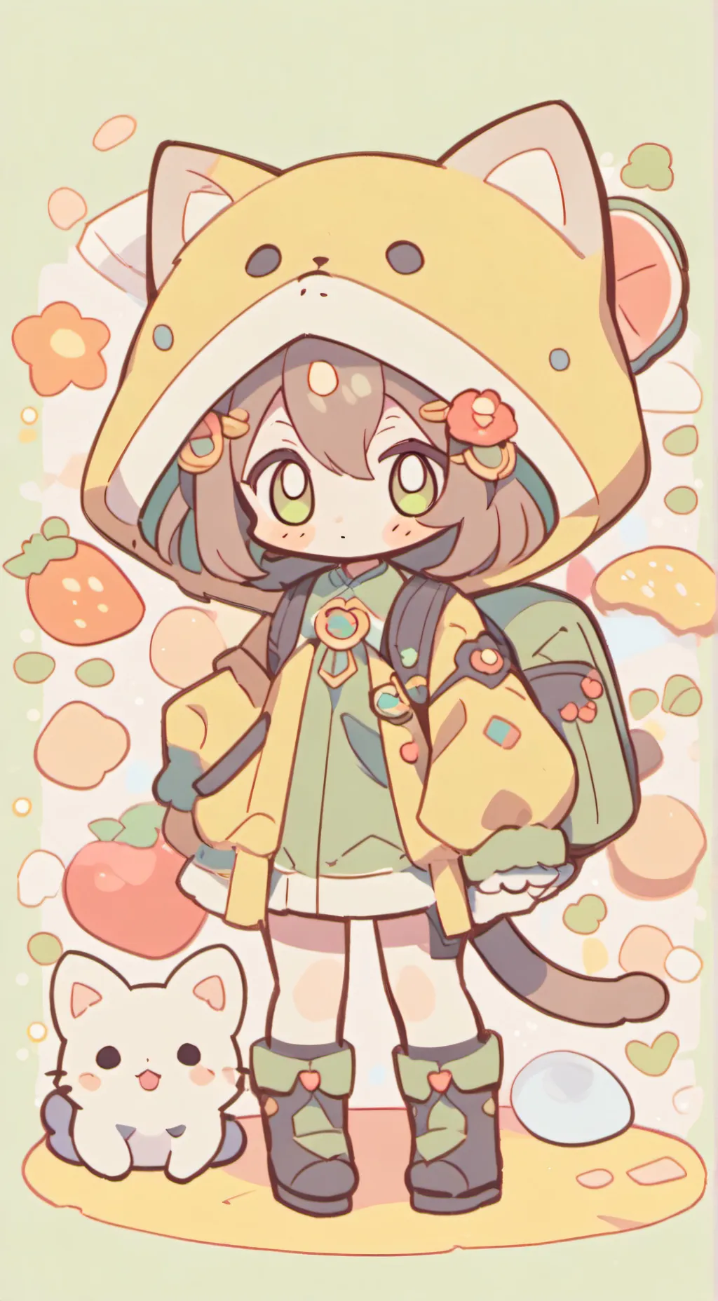 ai character: catcake x scraps background
