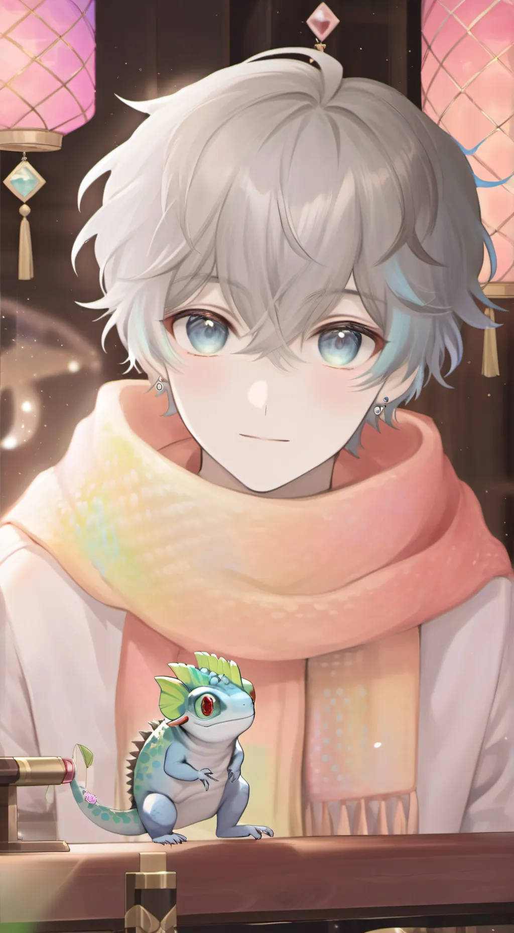 ai character: Chameleon Furry Spirit background