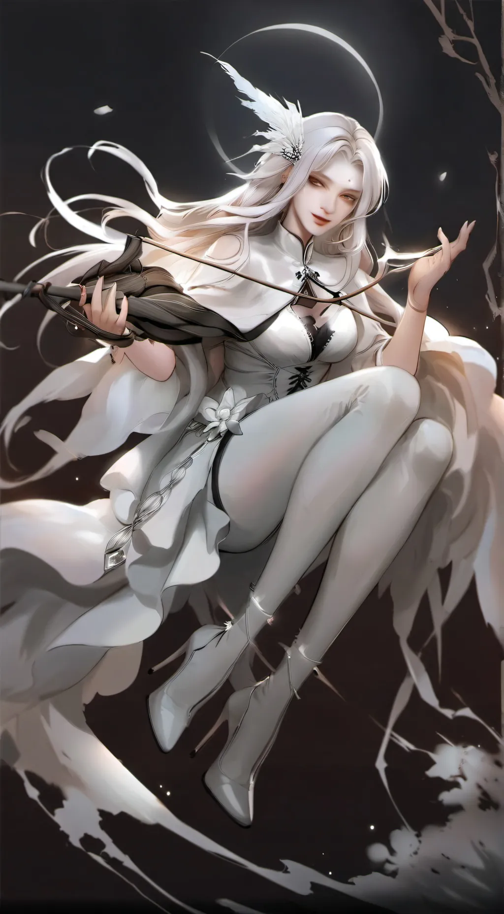 ai character: ancient moira  background