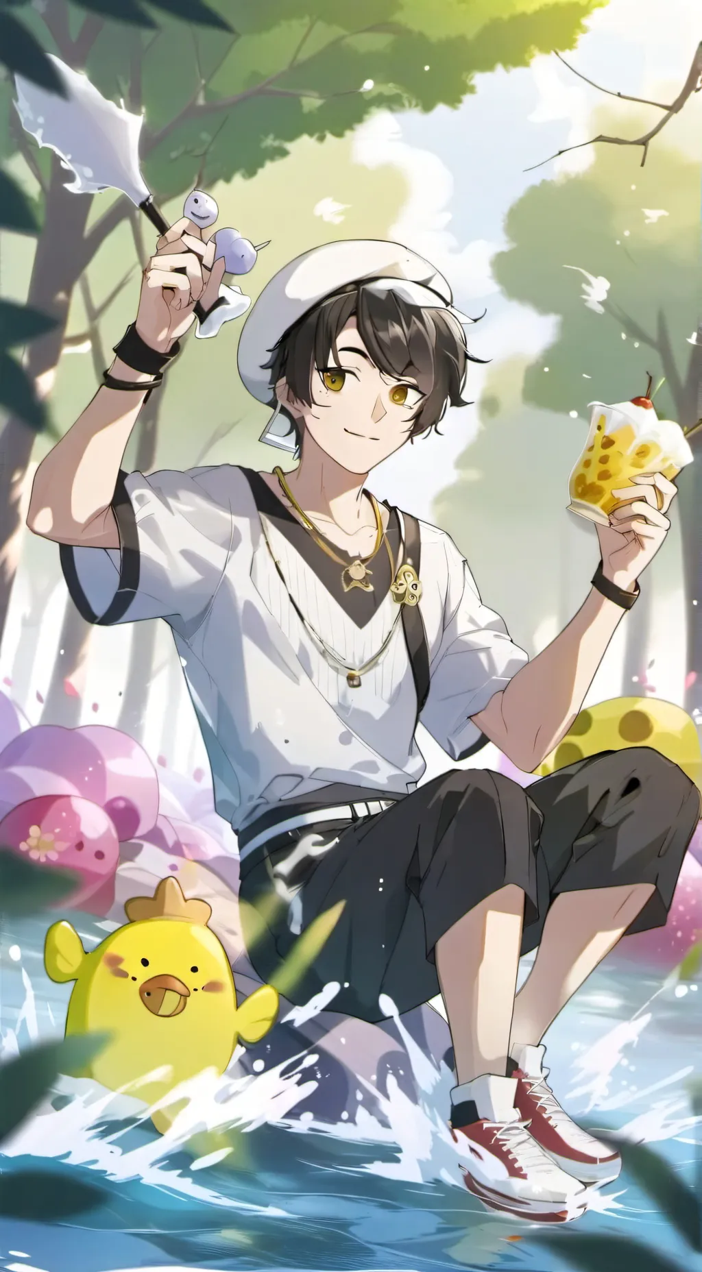 ai character: Squidward game background