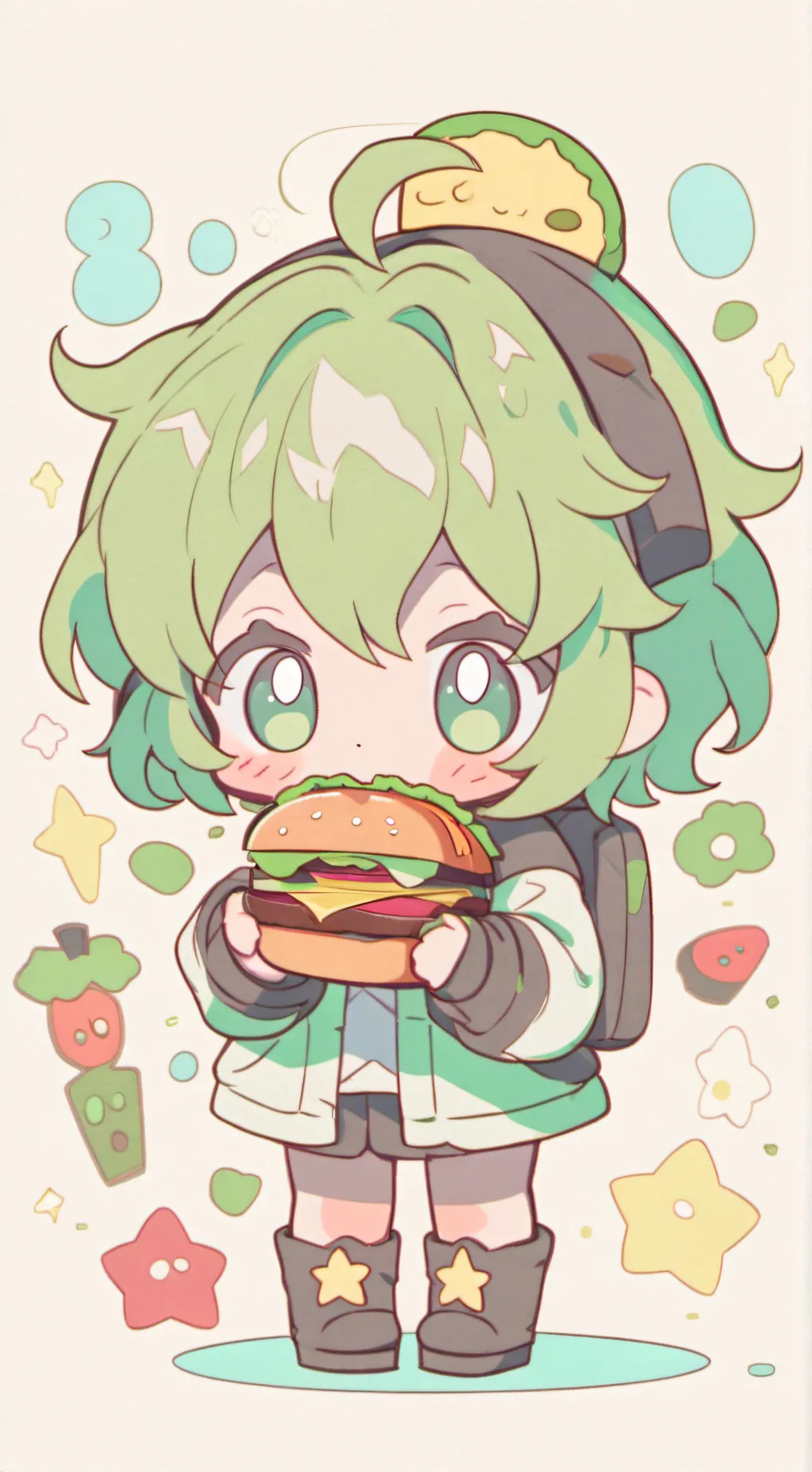 ai character: burge rina  background