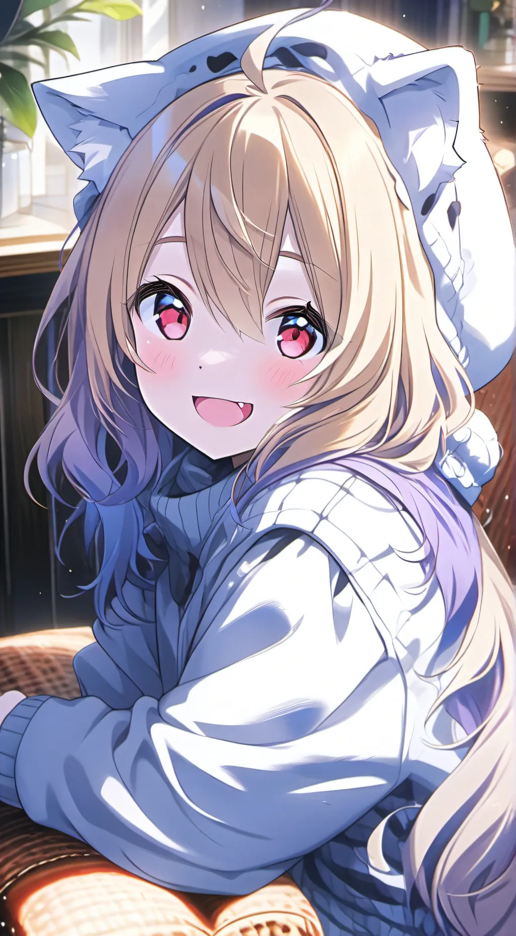 ai character: Ruby the Fetching Feline background