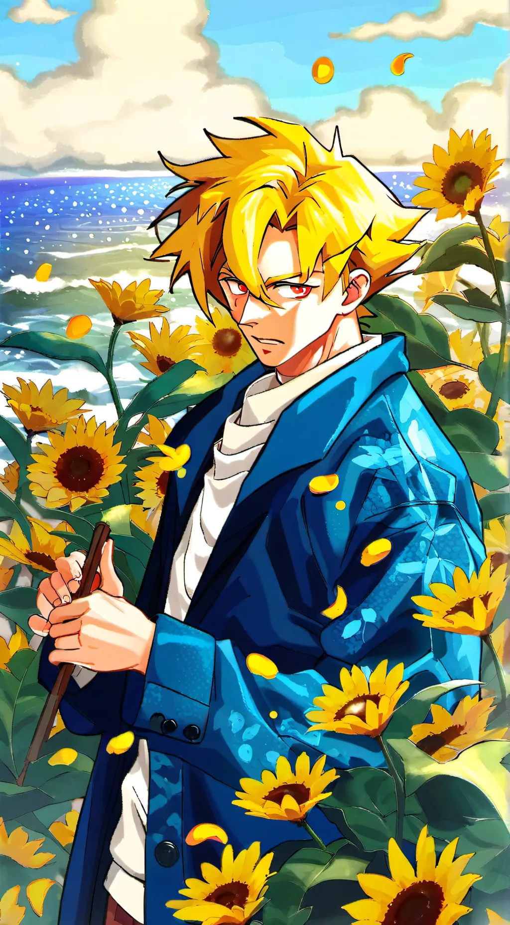 ai character: Super Saiyan  background