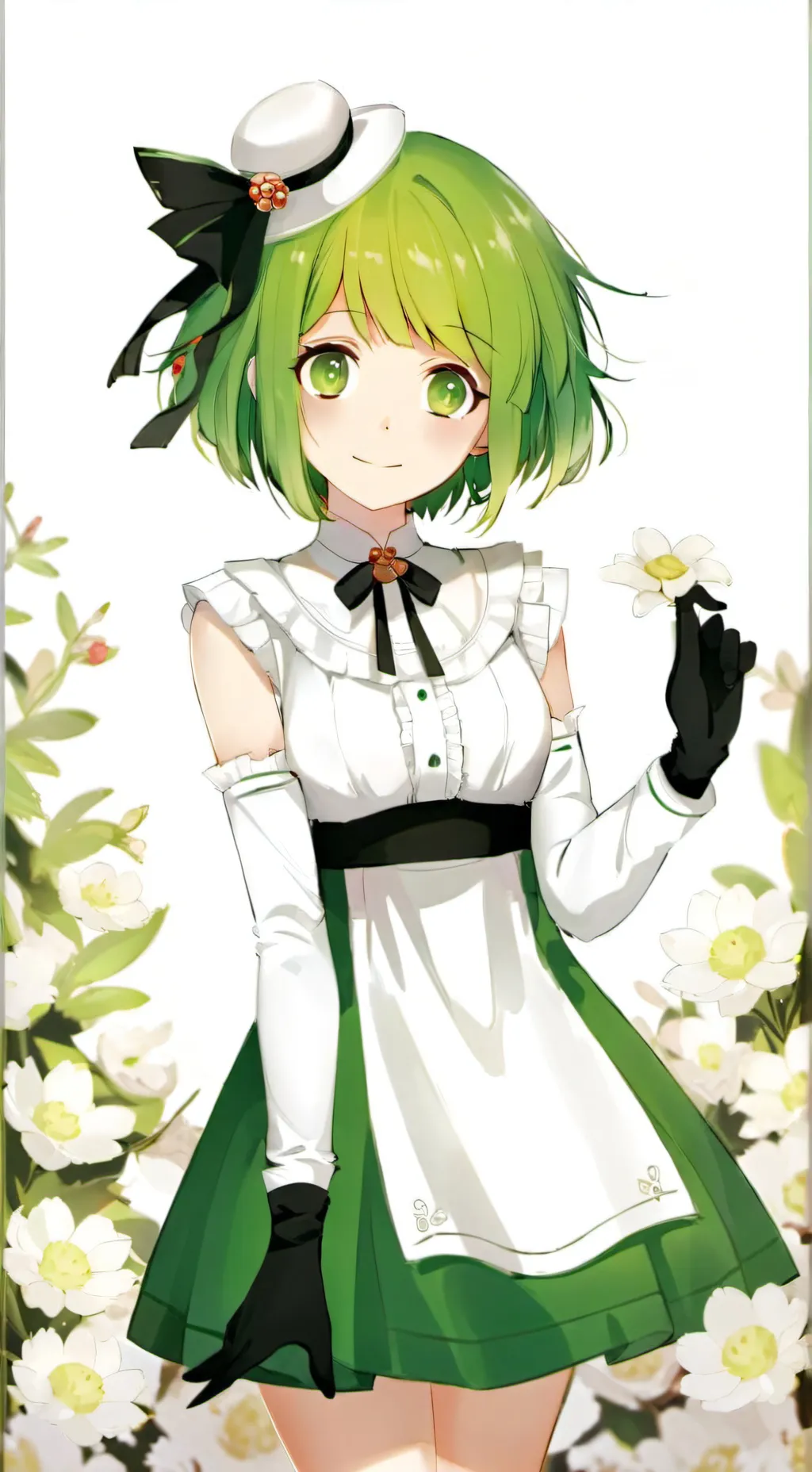 ai character: Mint background