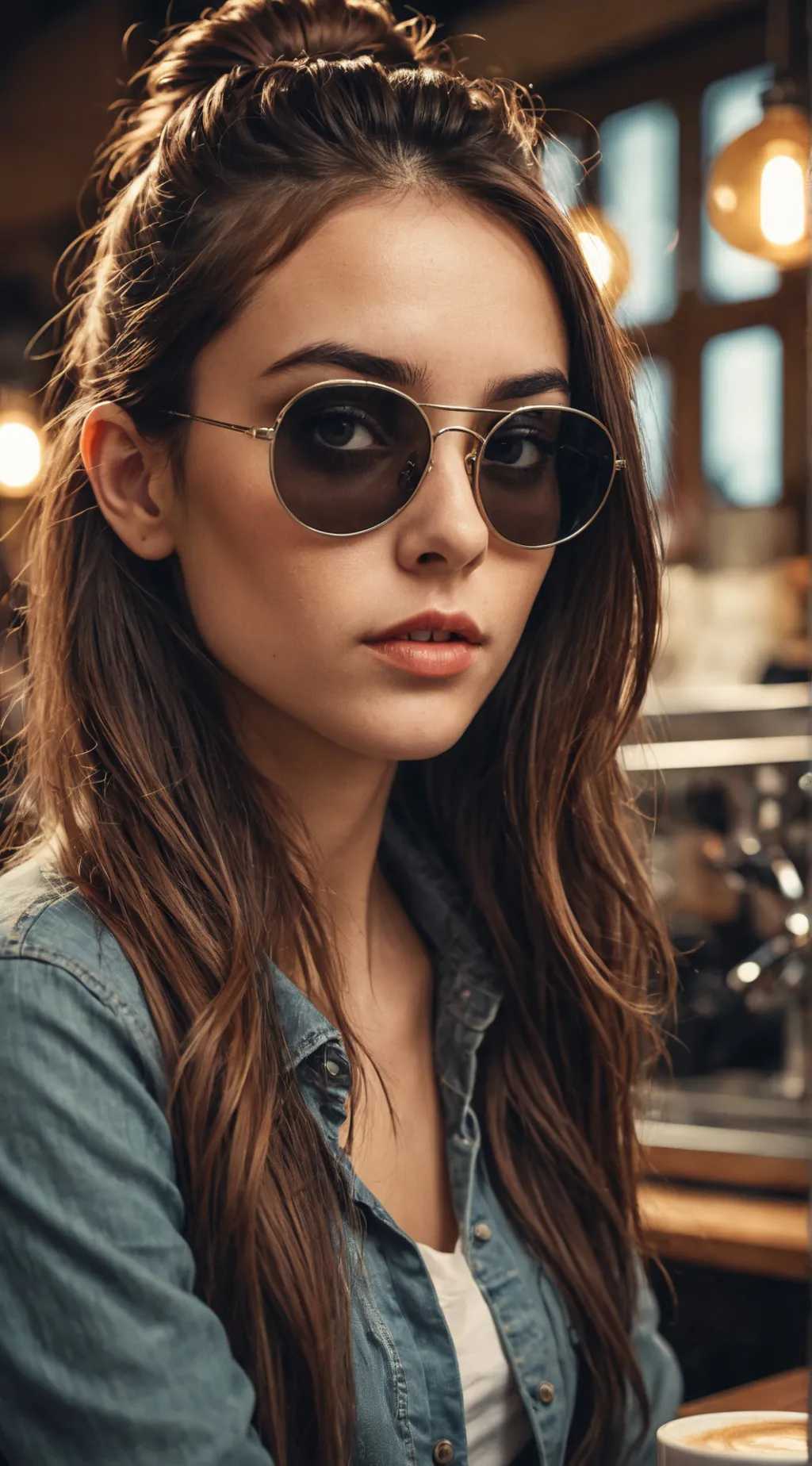 ai character: The Celebrity Barista Critic background