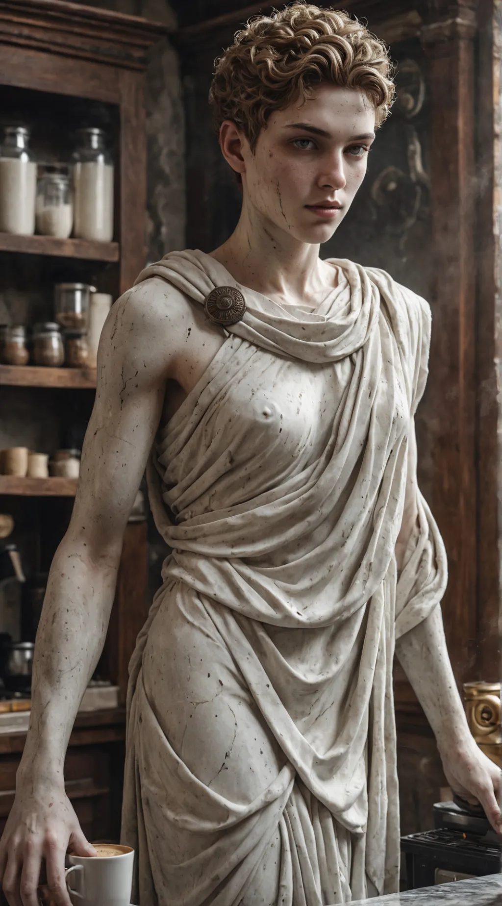 ai character: The Silent Stony C background