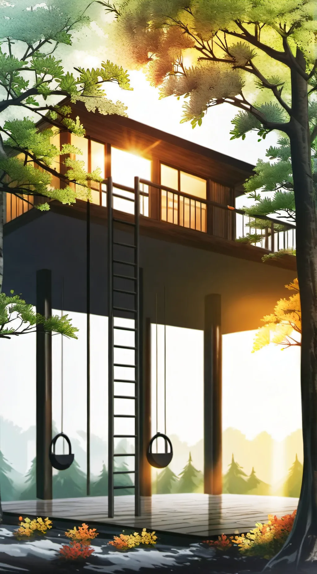 ai character: Secret staycation  background