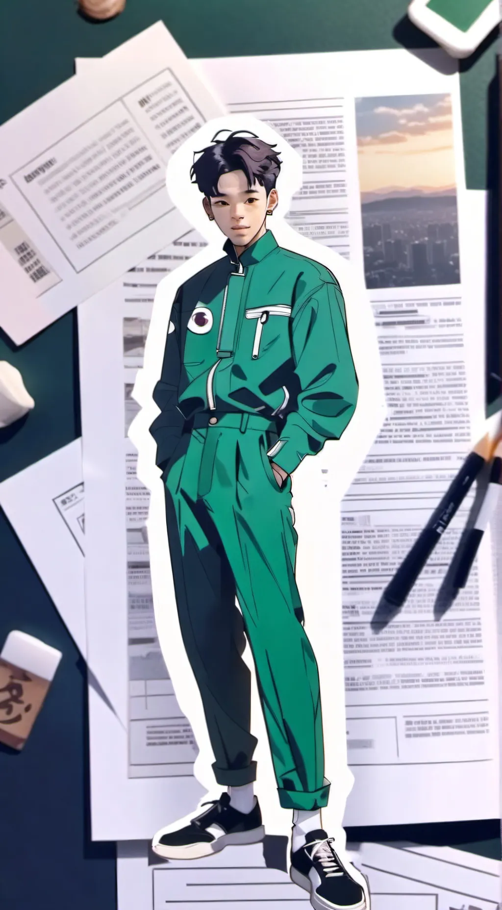 ai character: squid game again:) background