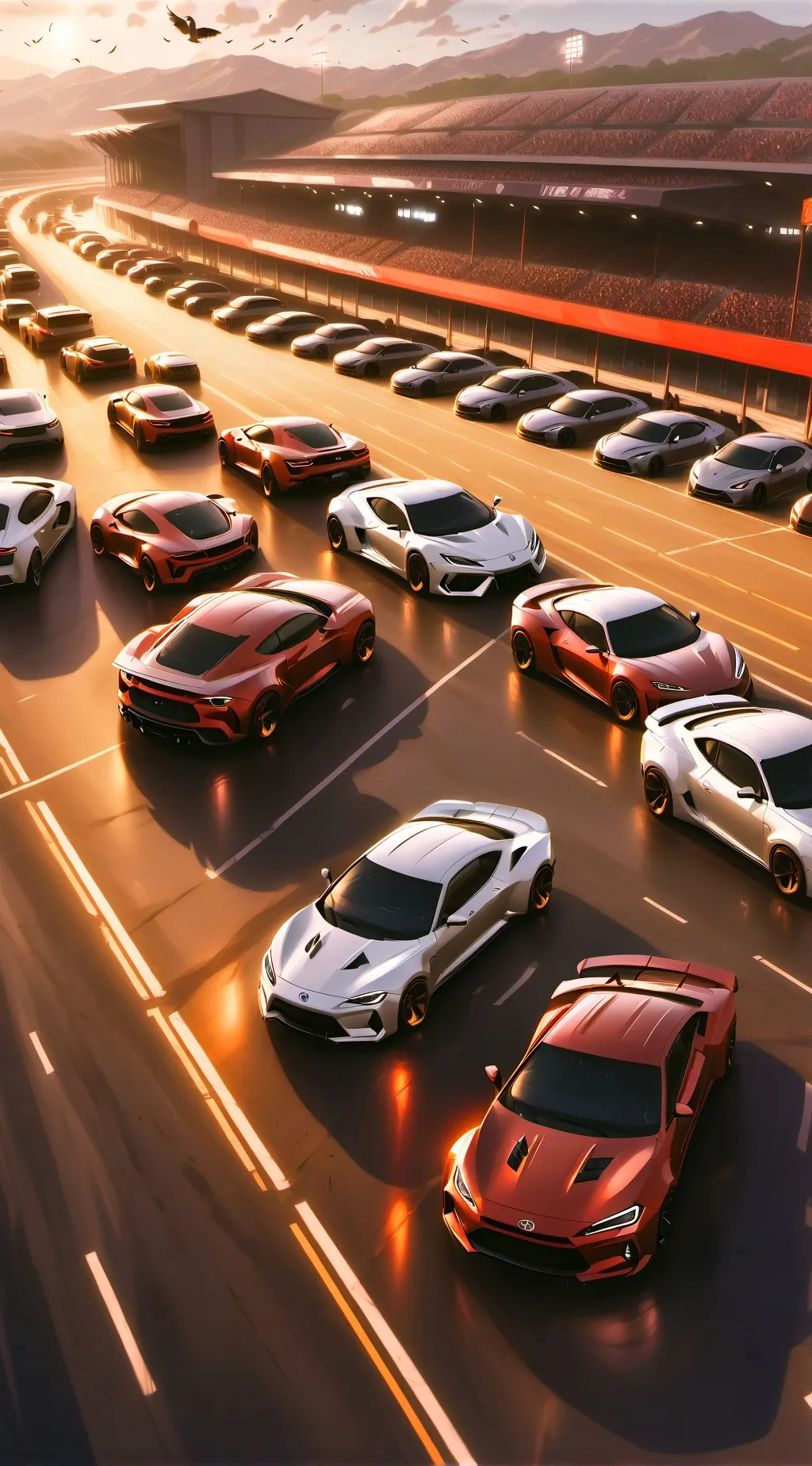 ai character: Car Show background