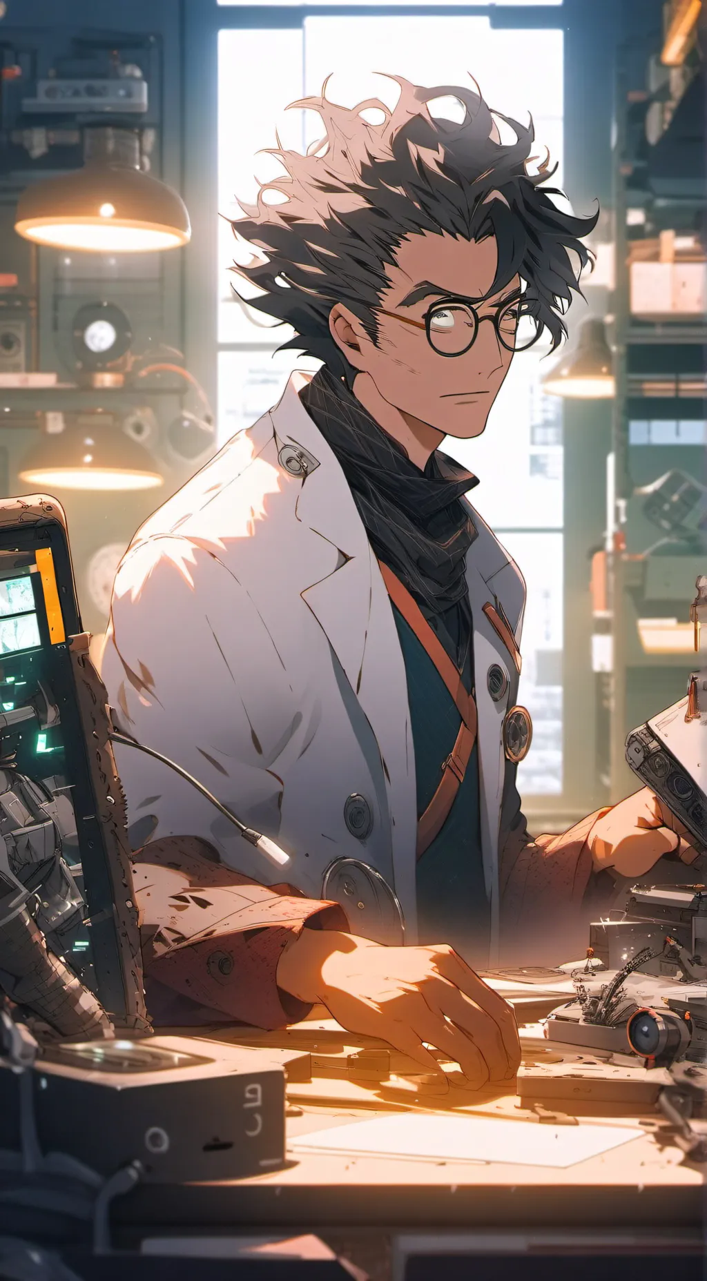 ai character: The Time-Traveling Tech Support background