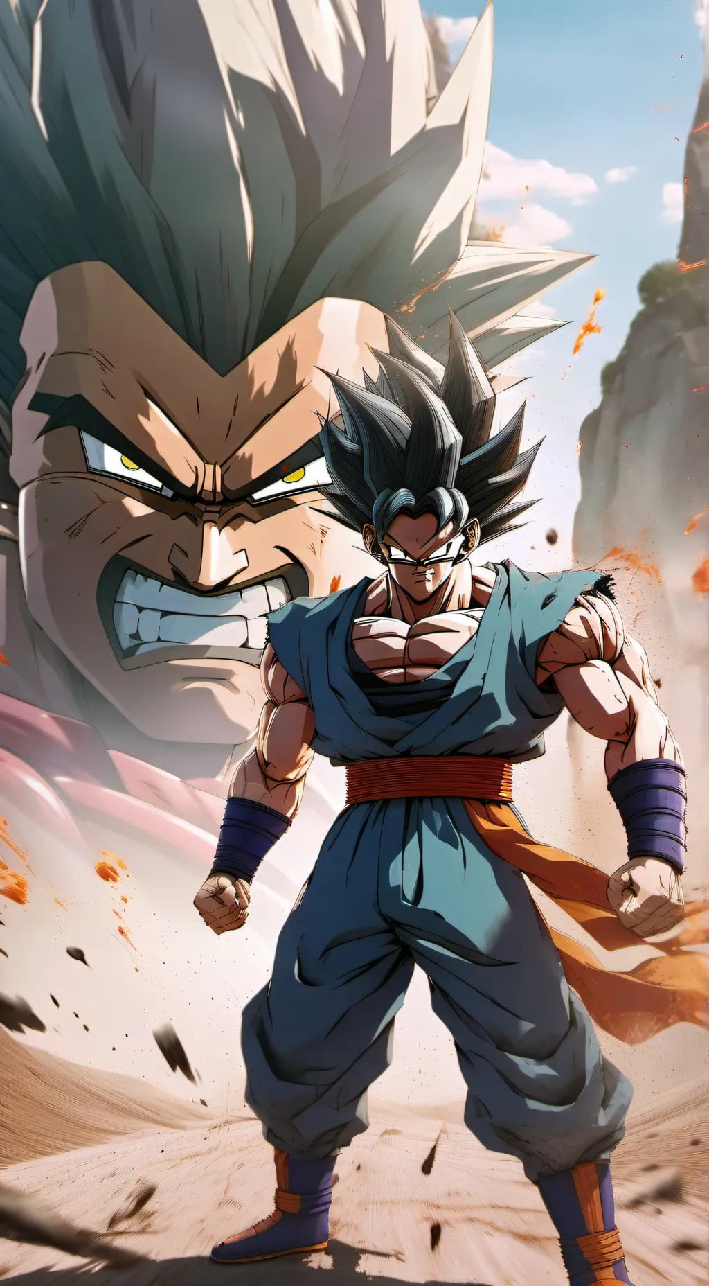 ai character: Dragon Ball crossw background