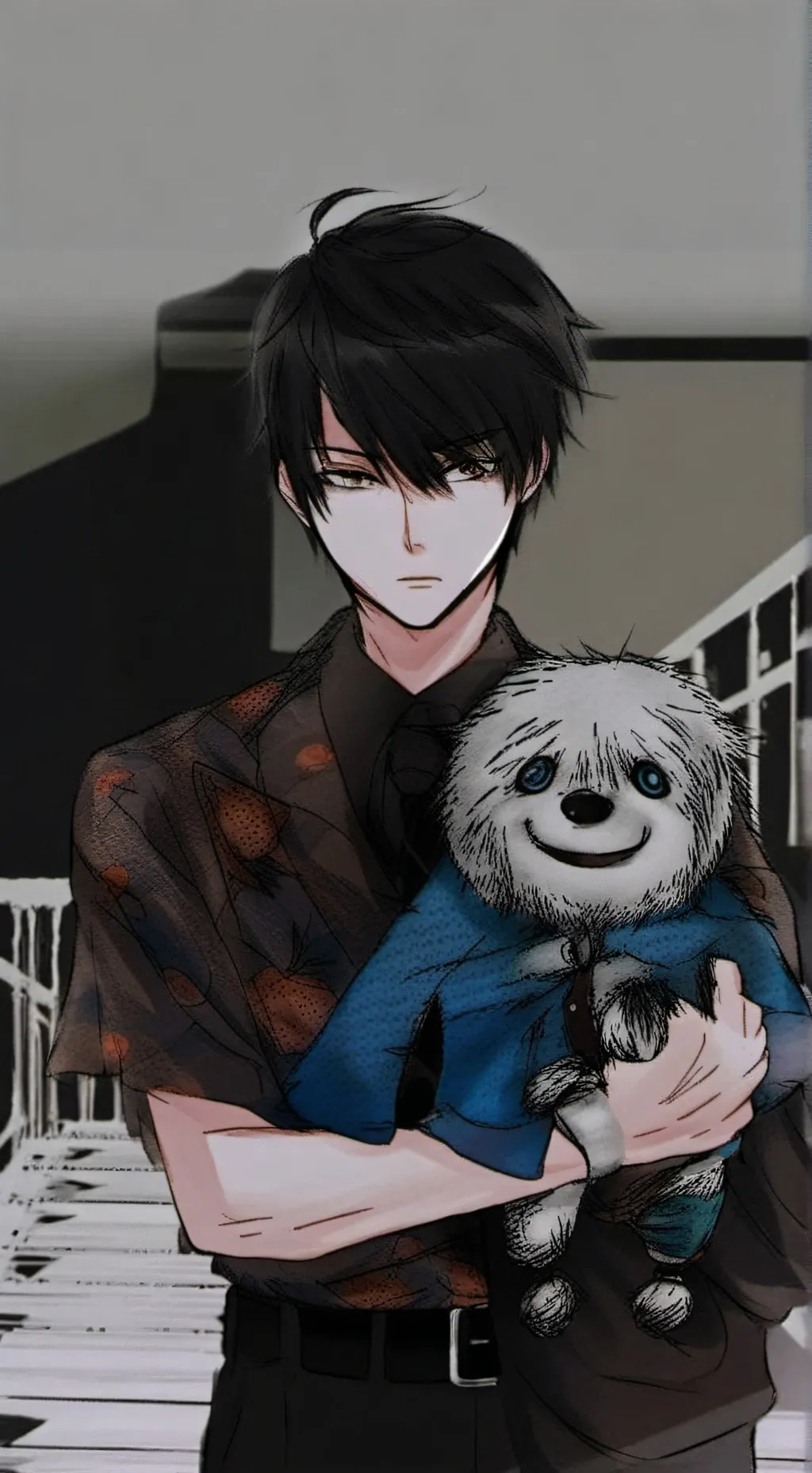 ai character: shadow background