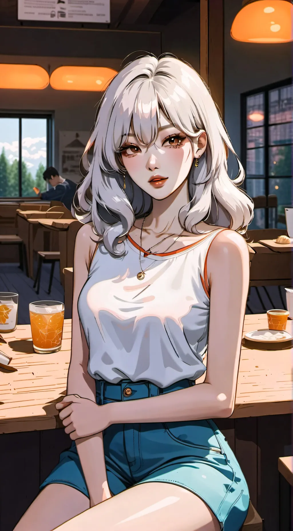 ai character: Ava  background