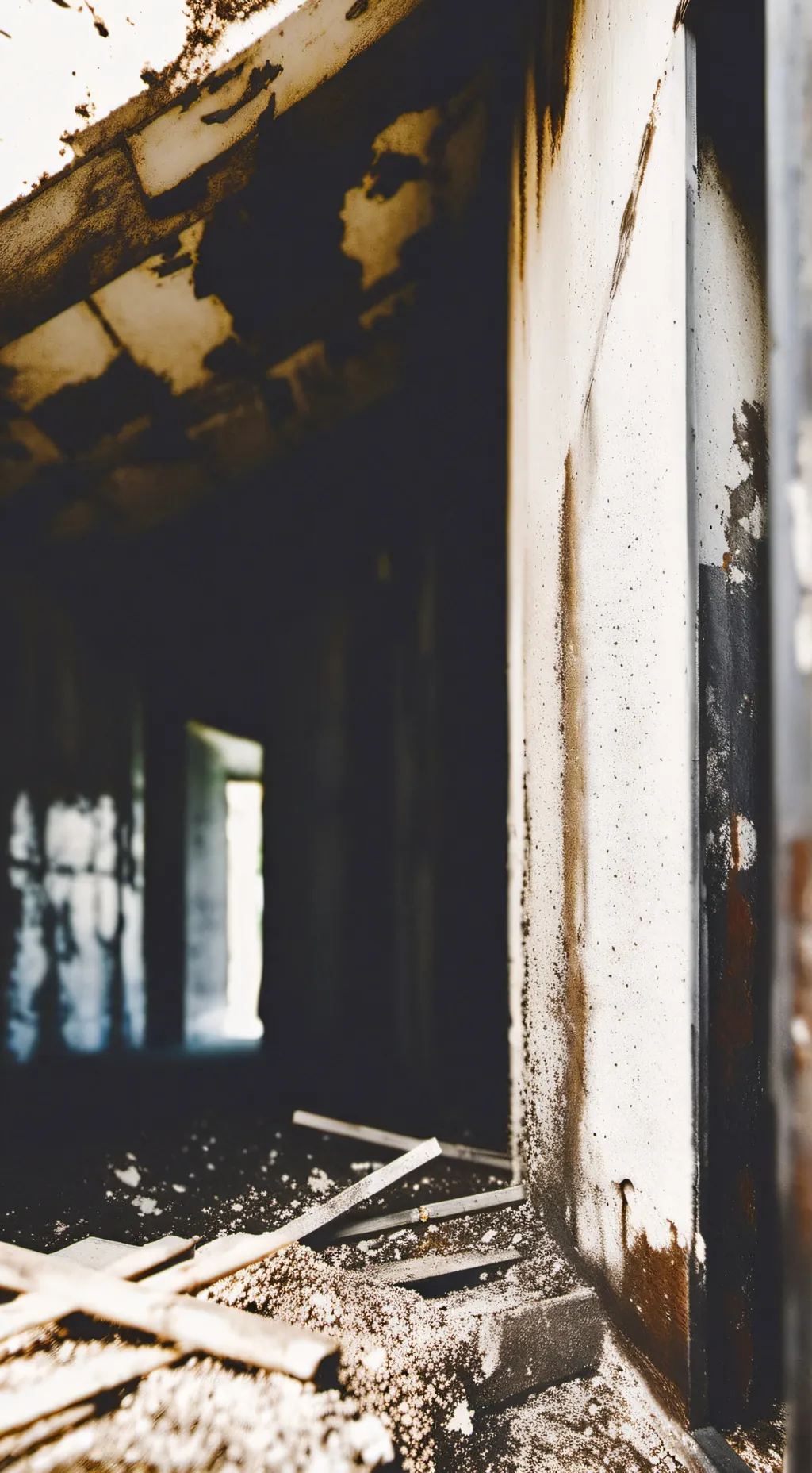 ai character: Fpe urbexing background