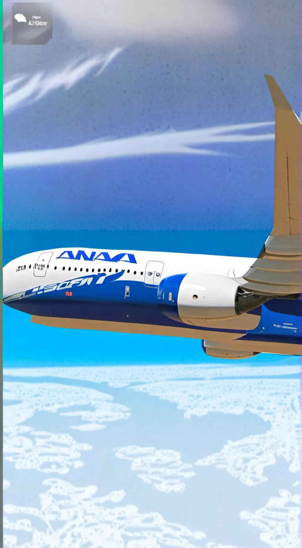 ai character: ANA 787 background