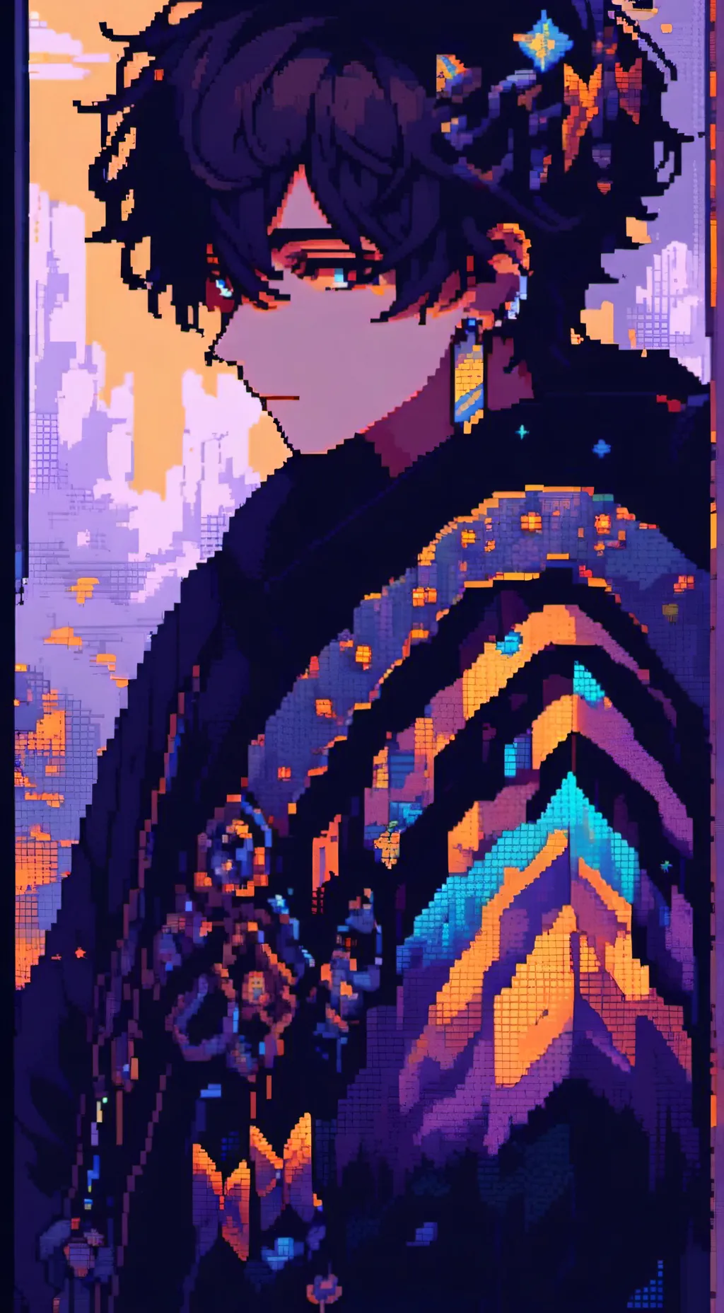 ai character: radiostatic background