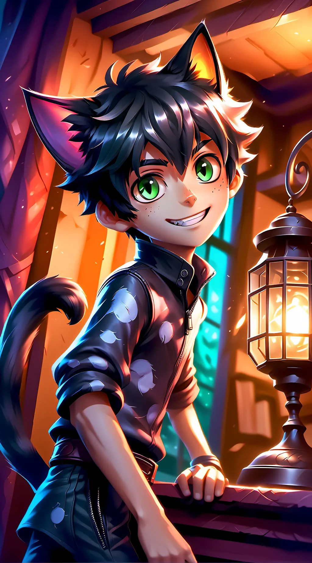 ai character: Inky the Stealthy Spirit background