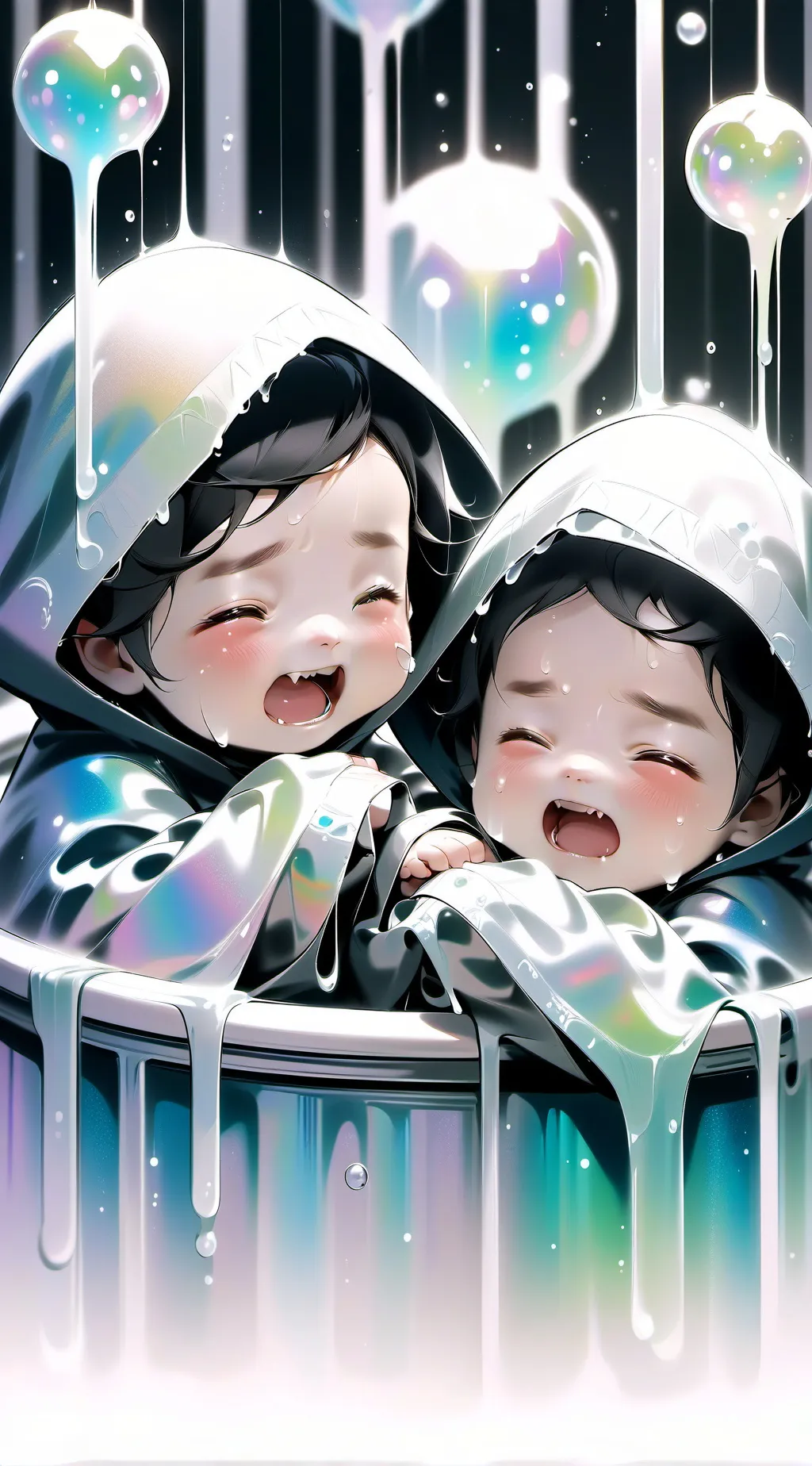 ai character: hannah and ava new background