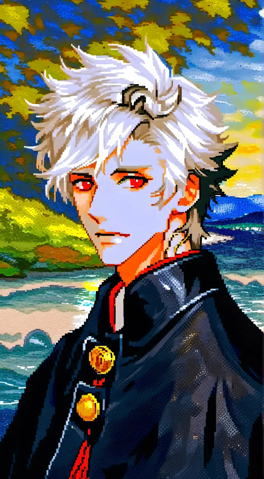 ai character: Mha villain attack background