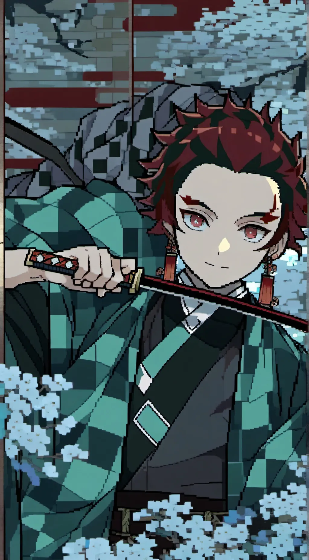 ai character: Tanjiro Kamado background