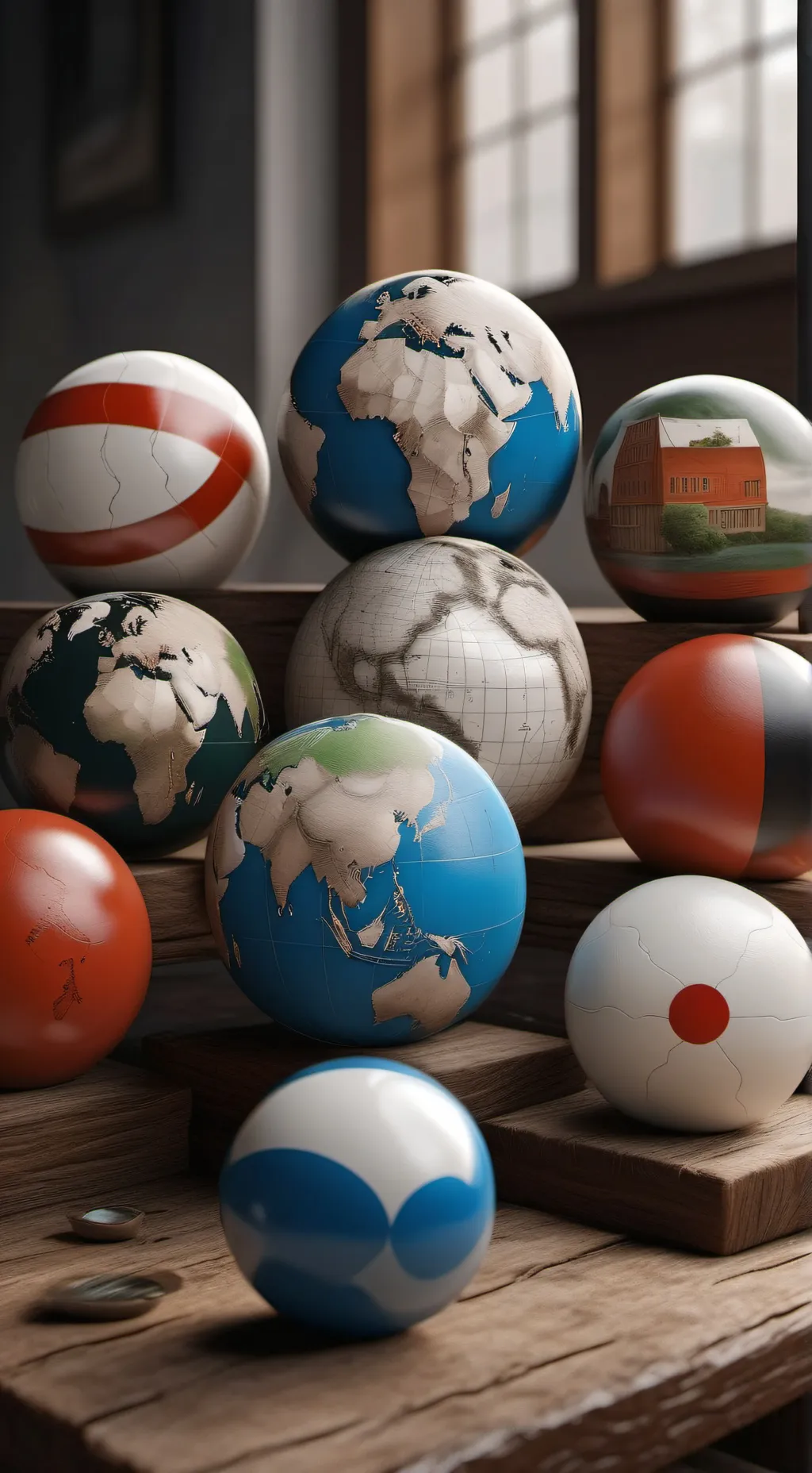 ai character: Countryballs background