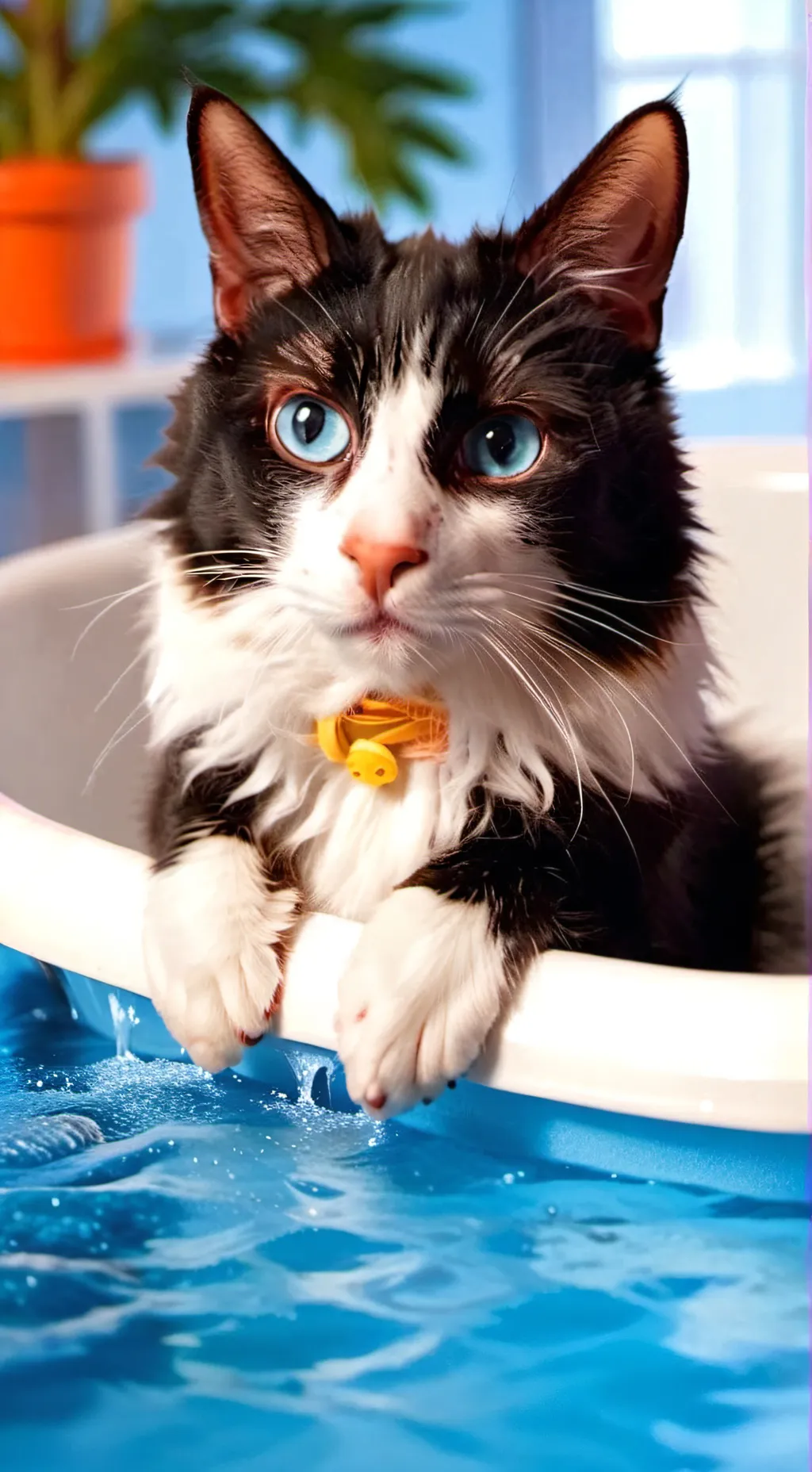 ai character: Aqua background