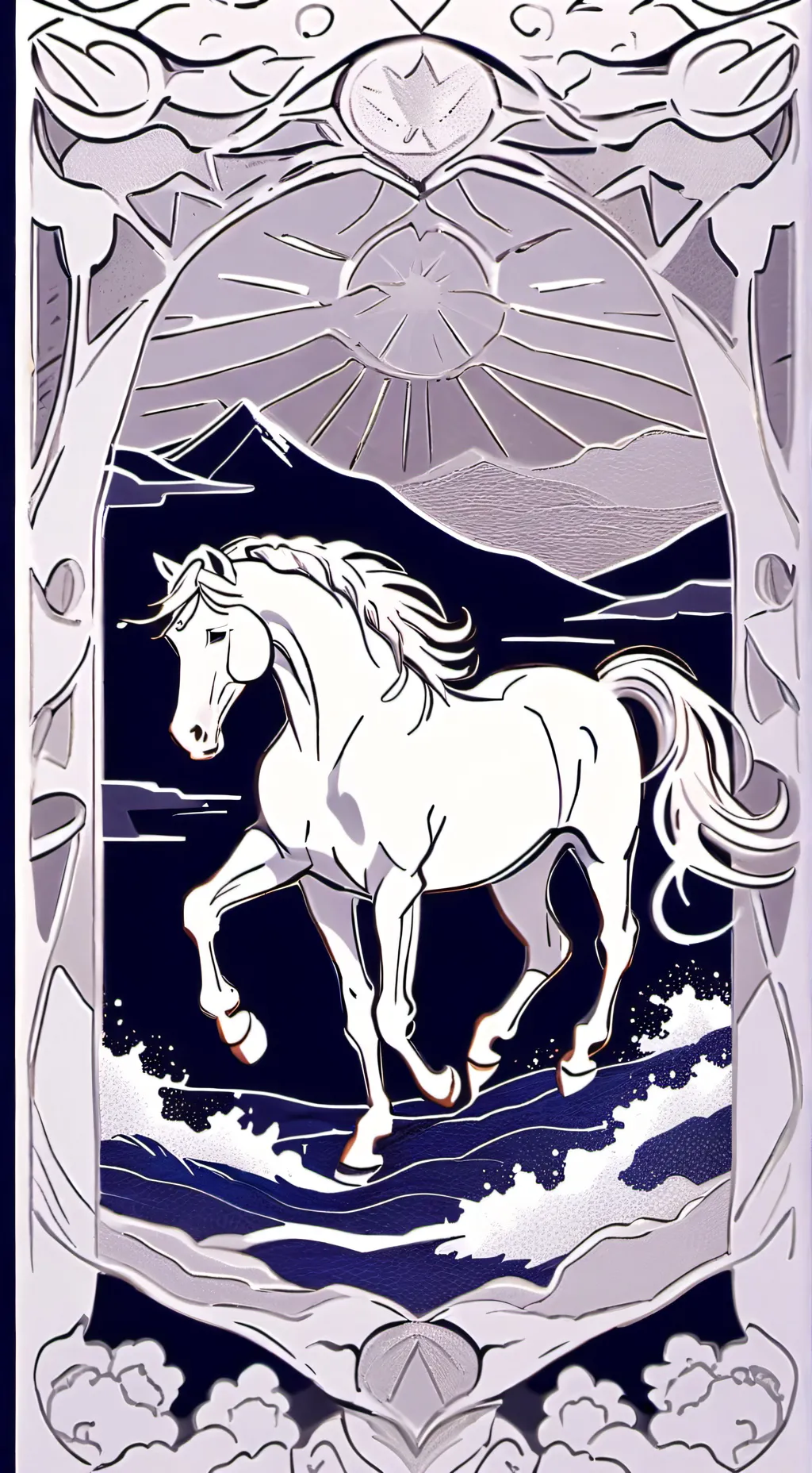 ai character: wild horse background