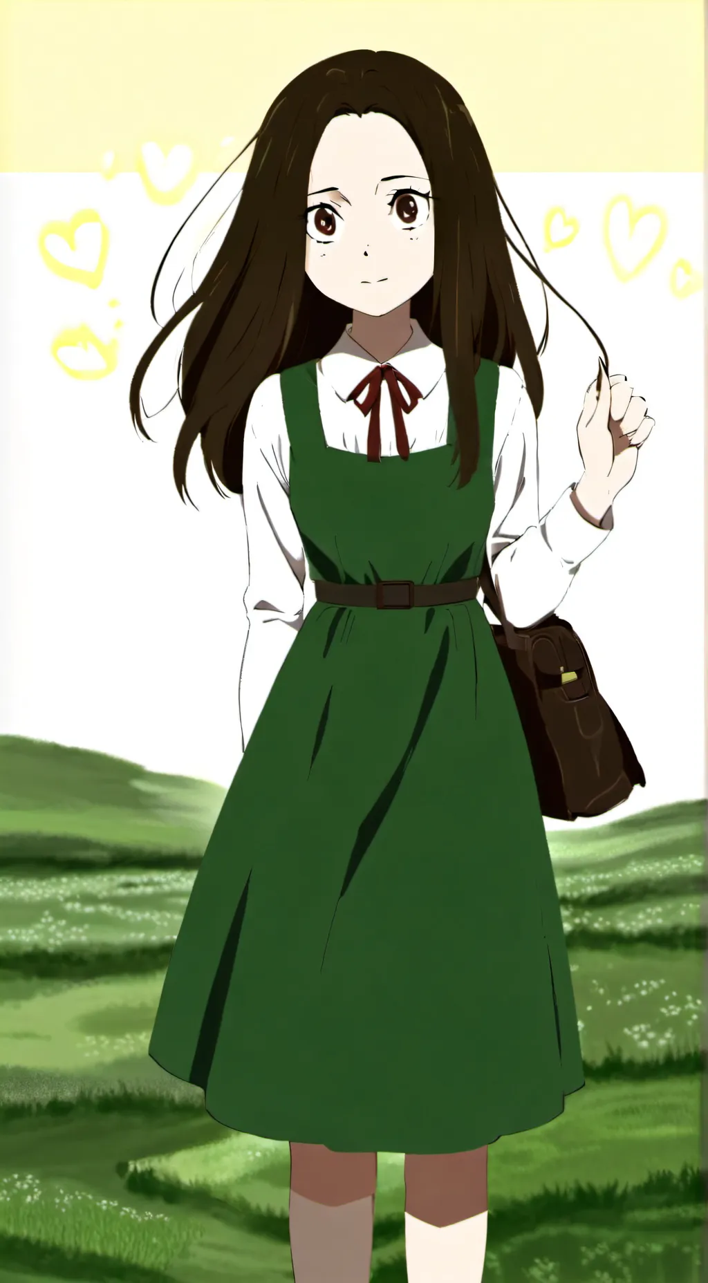 ai character: Green Green  Love background