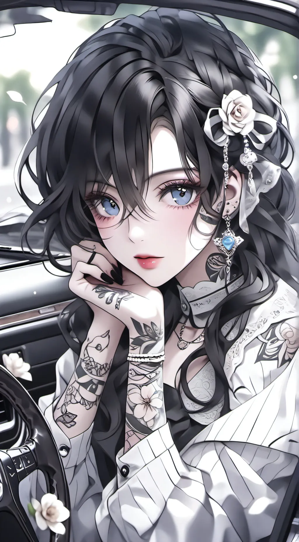 ai character: Моника background