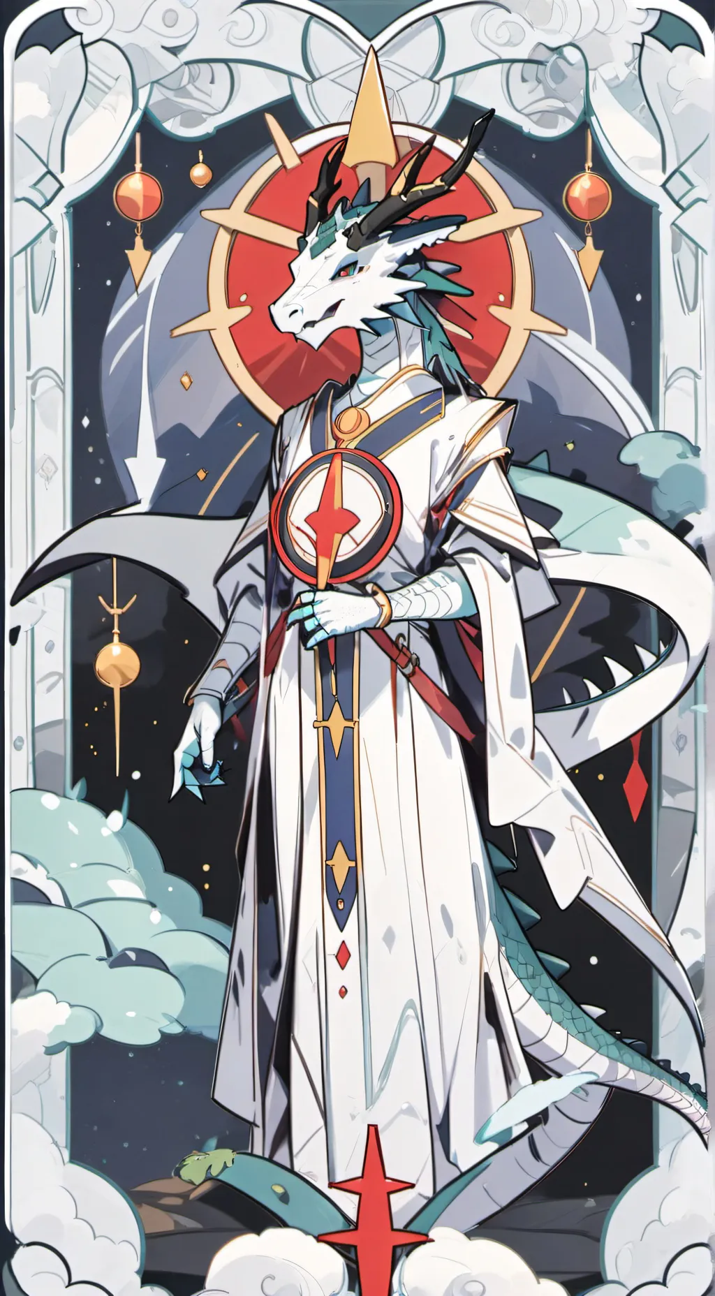 ai character: Humanoid dragons! background