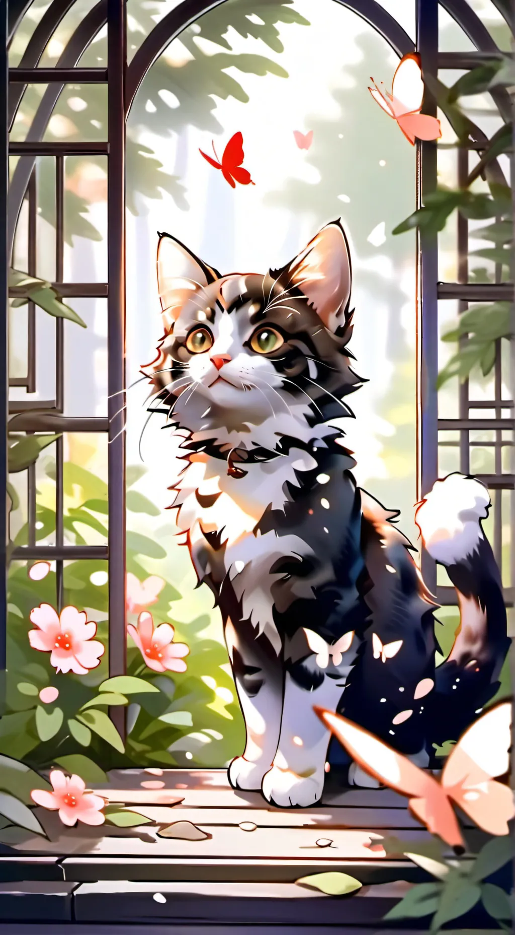 ai character: larrycatgreennnn background