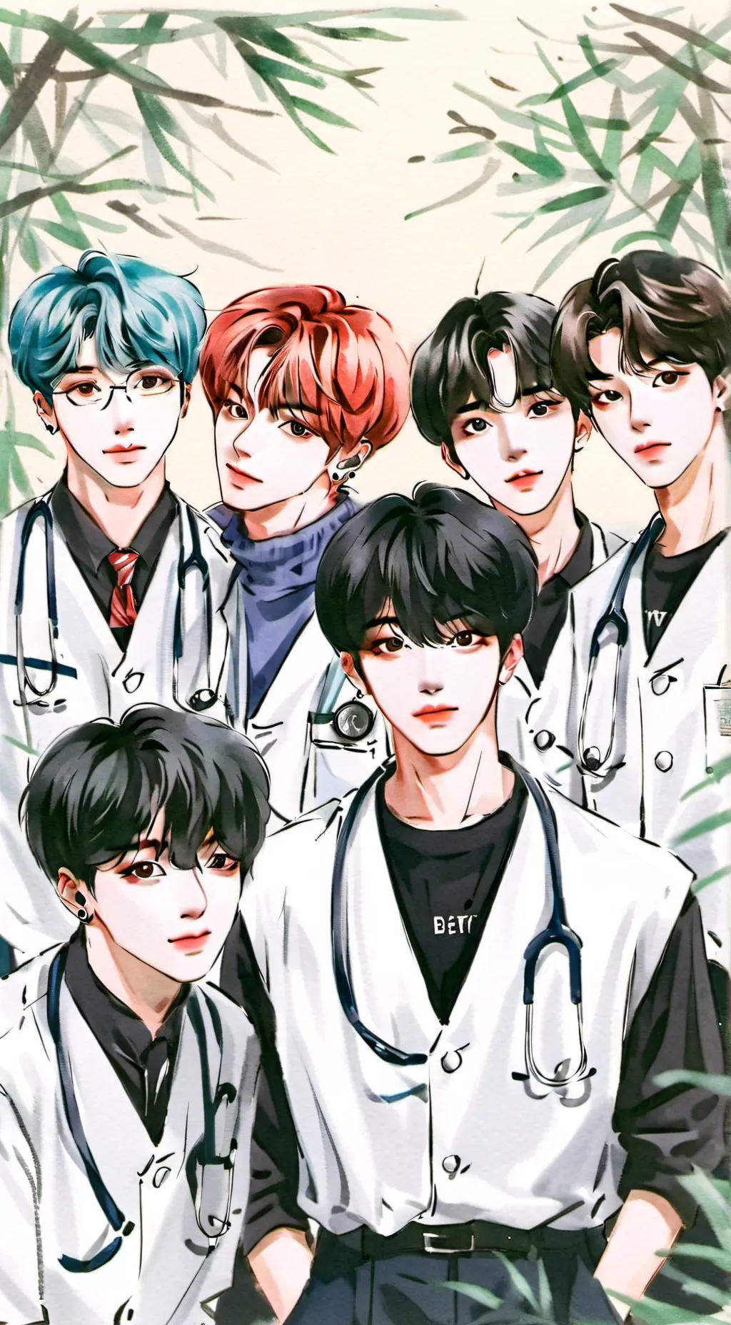 ai character: bts dentiste background