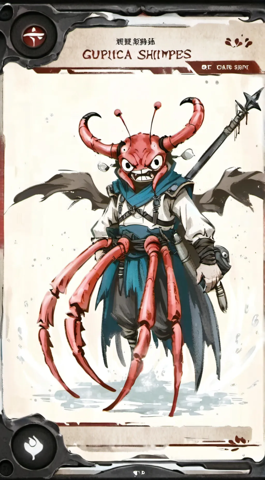 ai character: SHRIMPO background