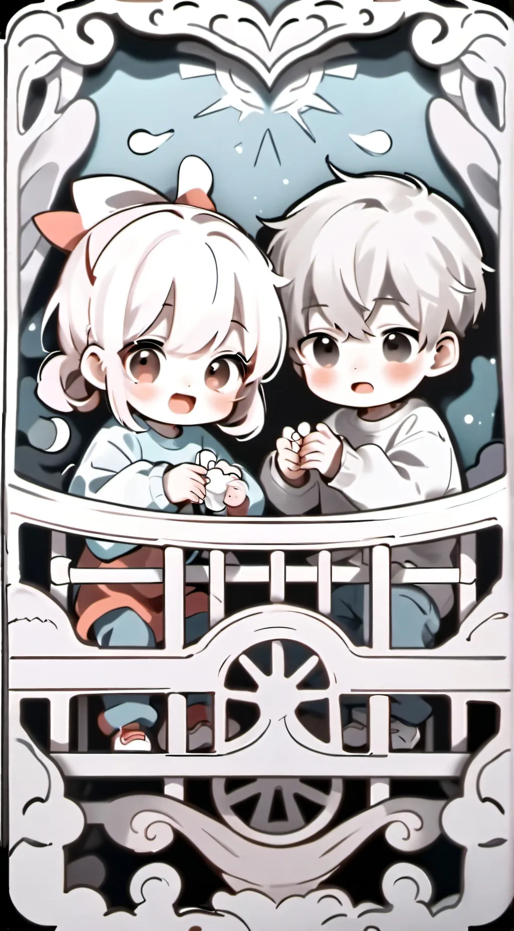 ai character: ava and leo  background