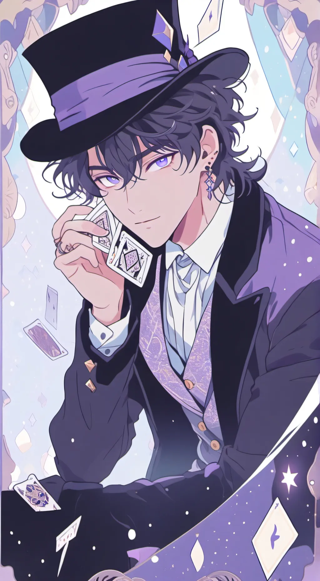 ai character: Ezra the Prestidig background