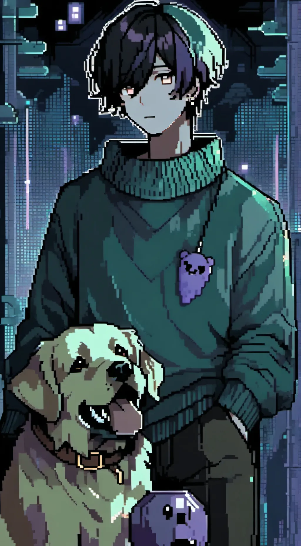 ai character: Nyx (Purp gum goo) background