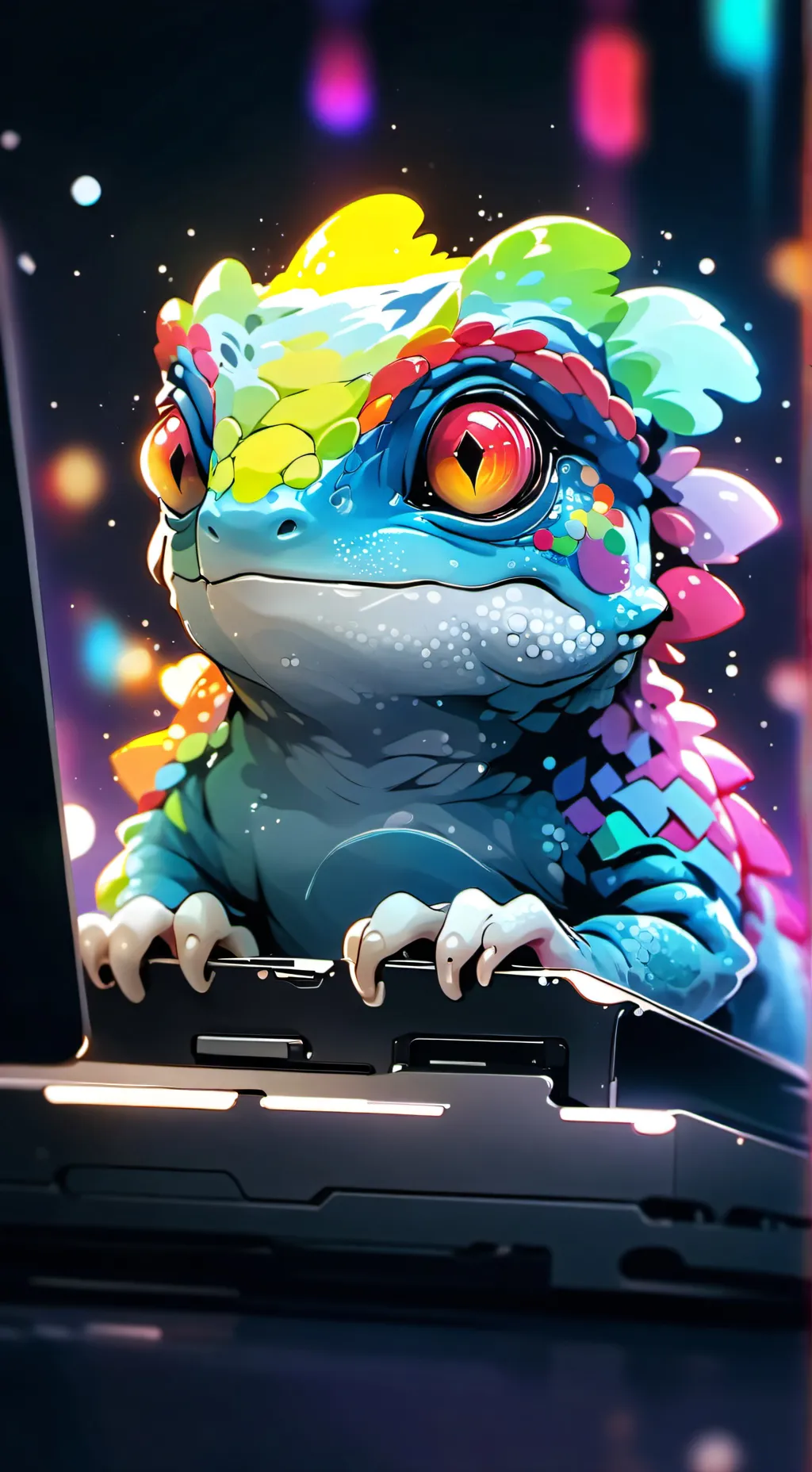 ai character: Pixel background