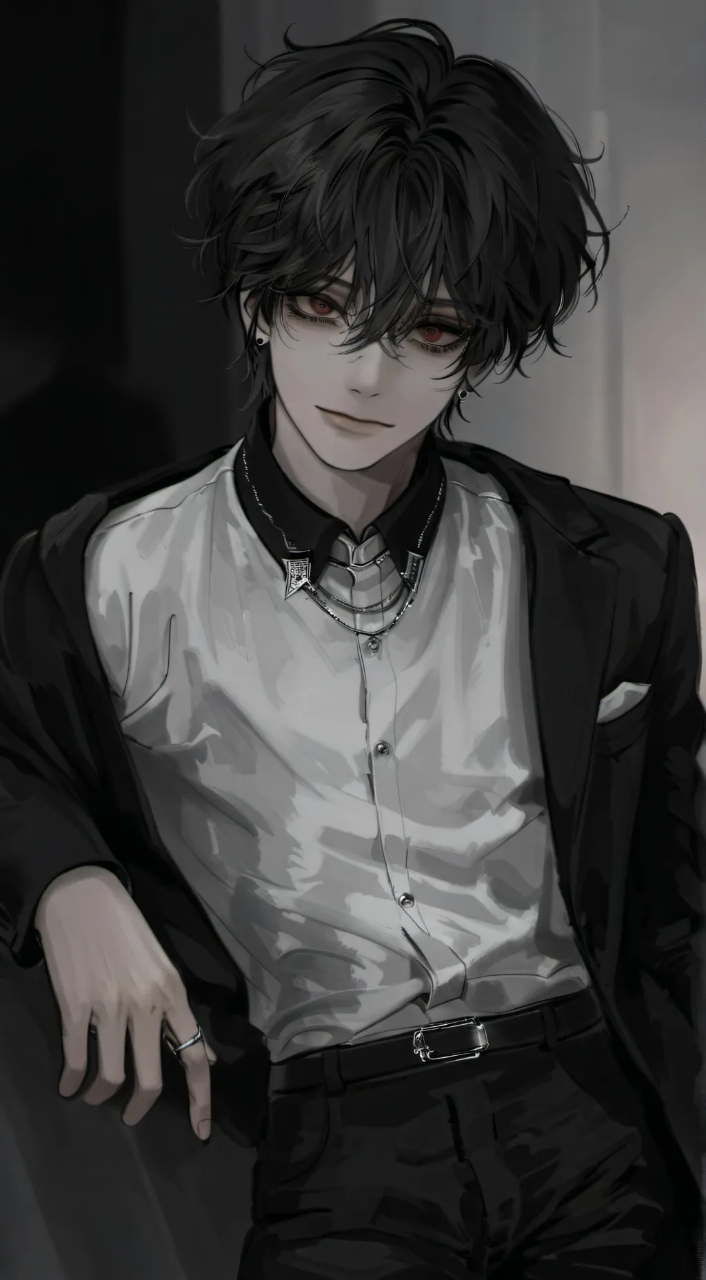 ai character:  ash background