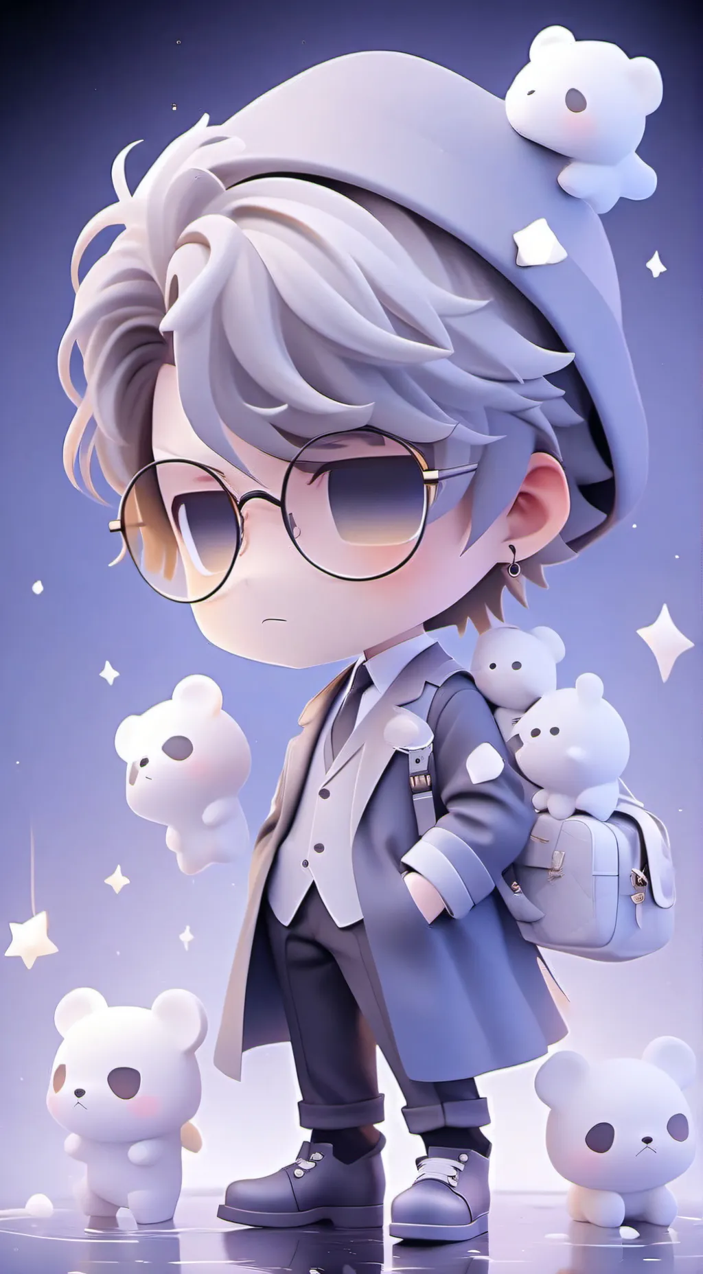 ai character: Man in the dark background