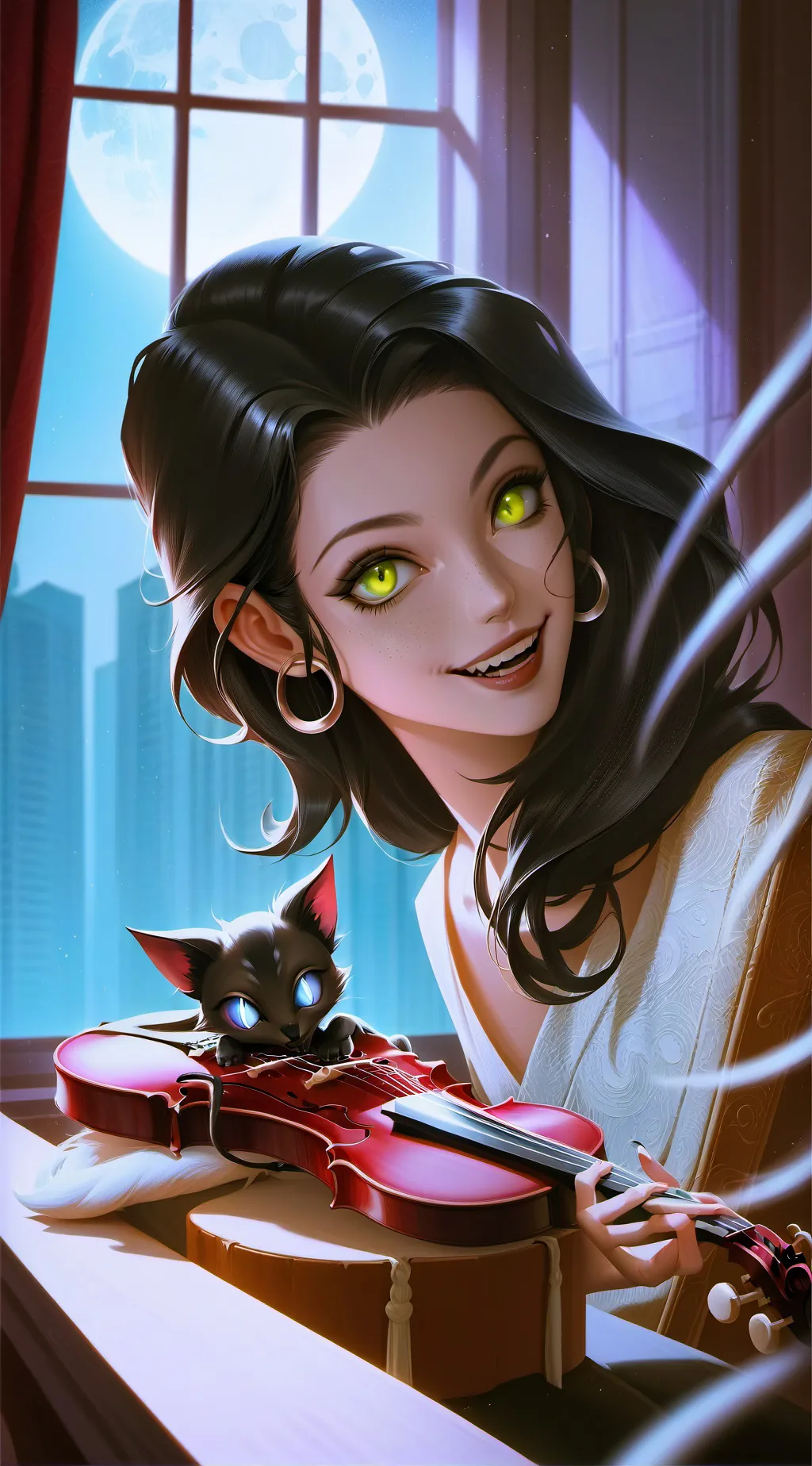 ai character: Echo Shadowsong background