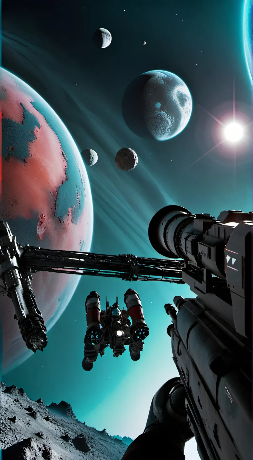 ai character: FPE on Mars background