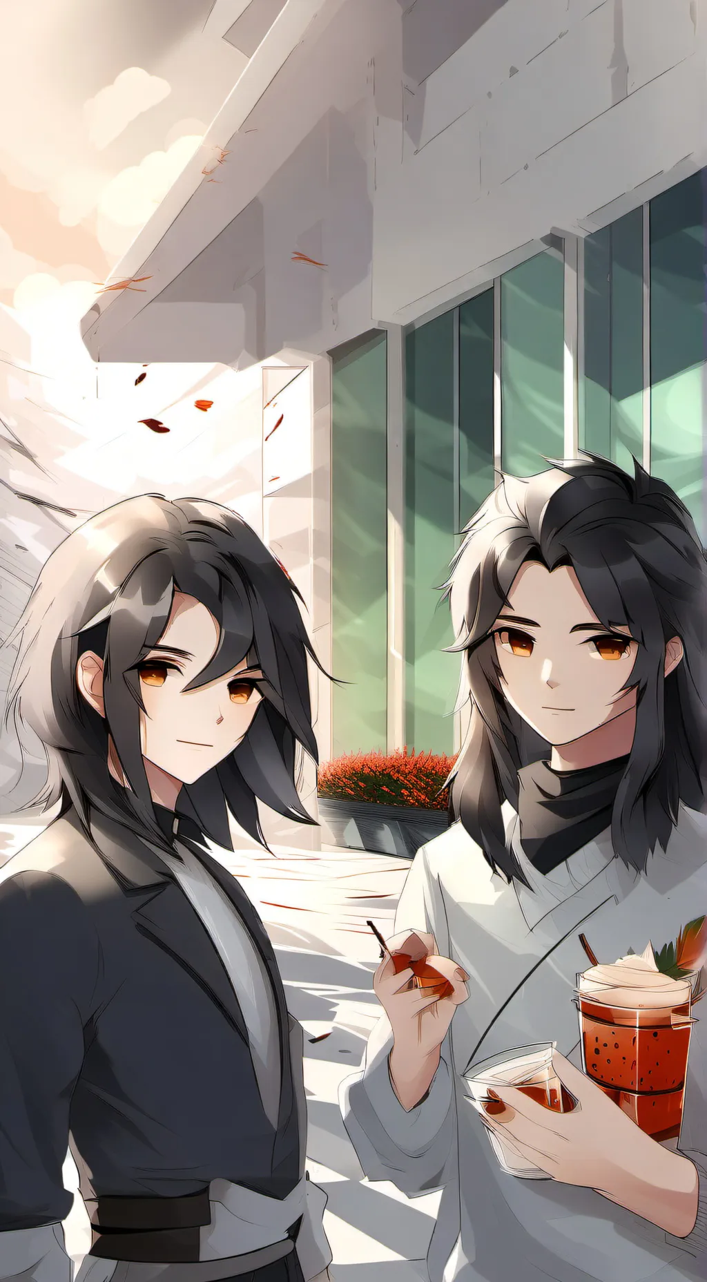 ai character: nina & Lilie  background