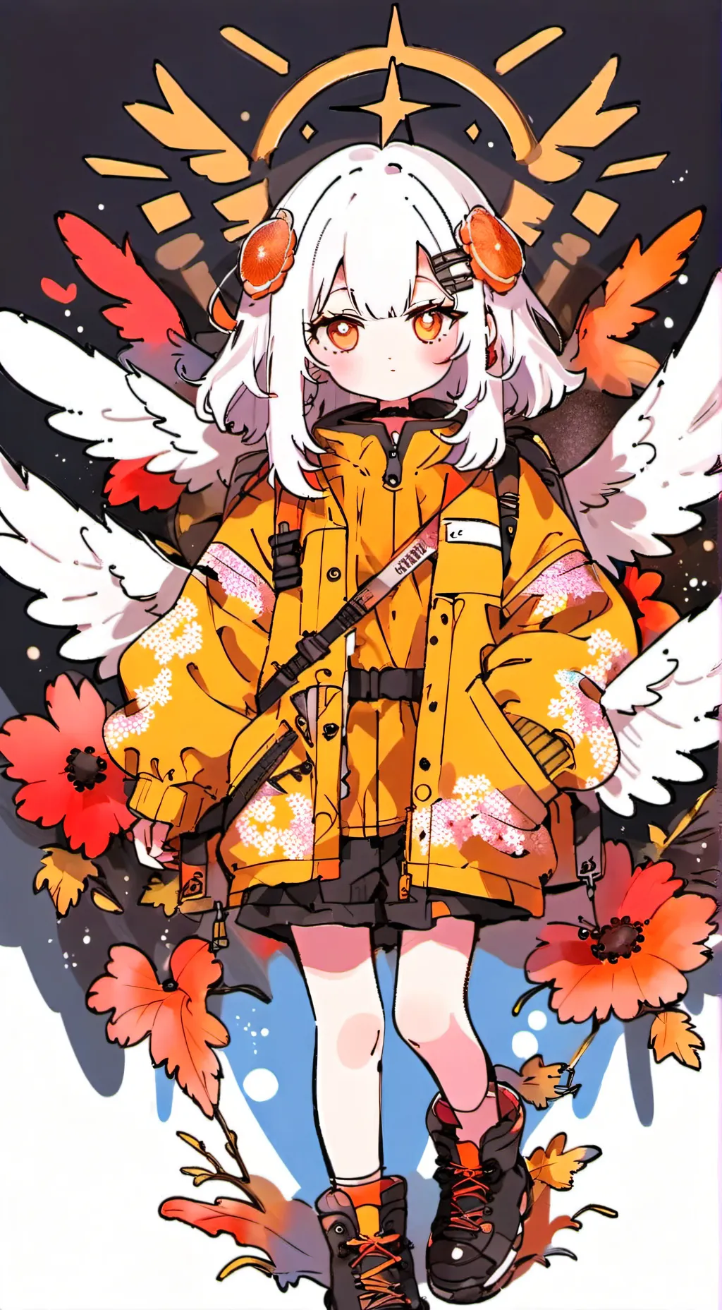 ai character: Angel moon background