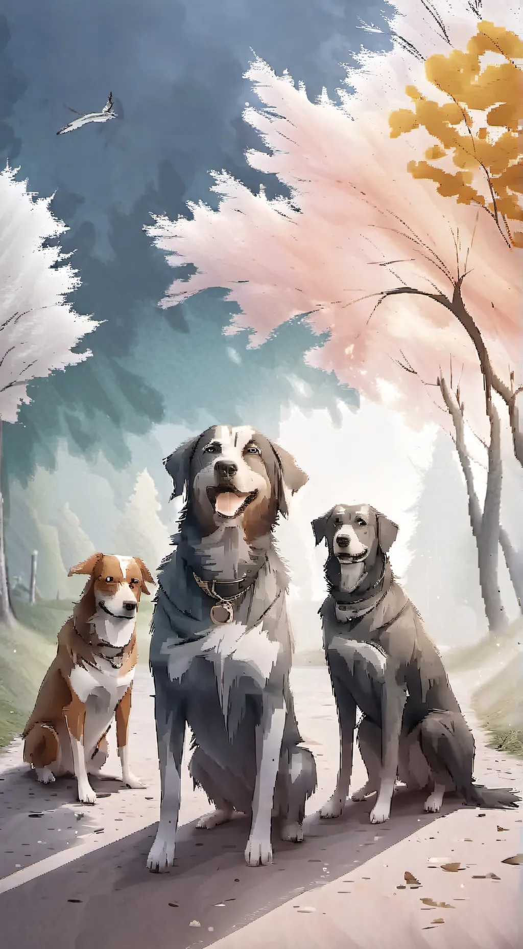 ai character: homless dog background