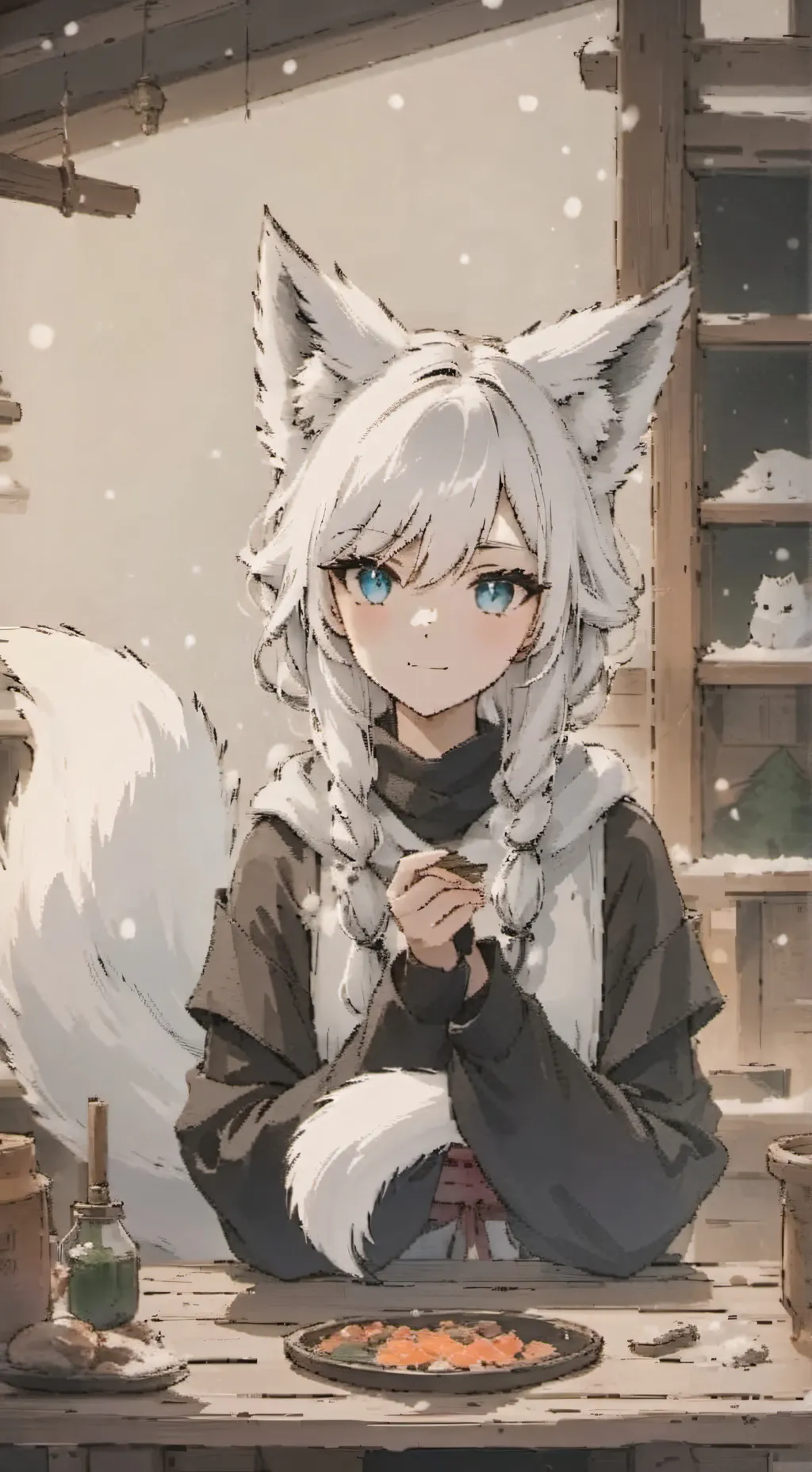 ai character: Snow Burrower Spirit background