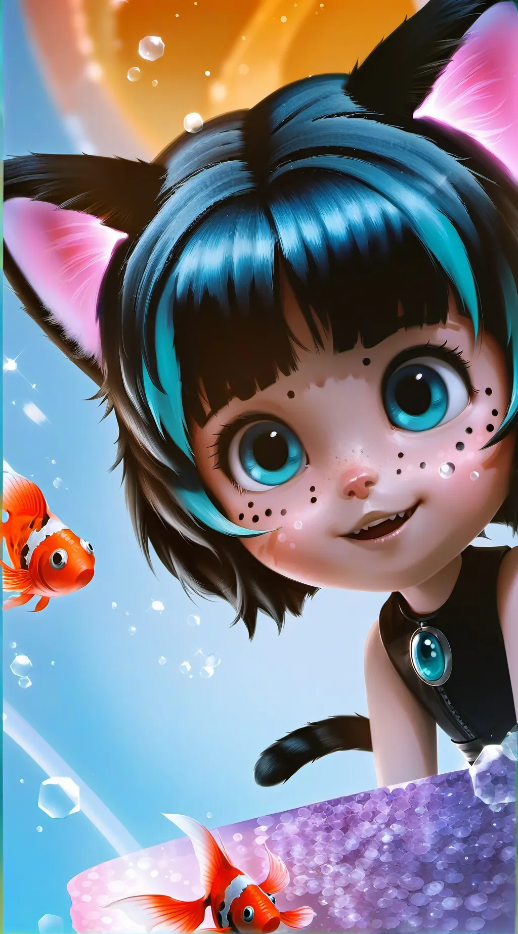 ai character: Spotted Spirit Kitten background