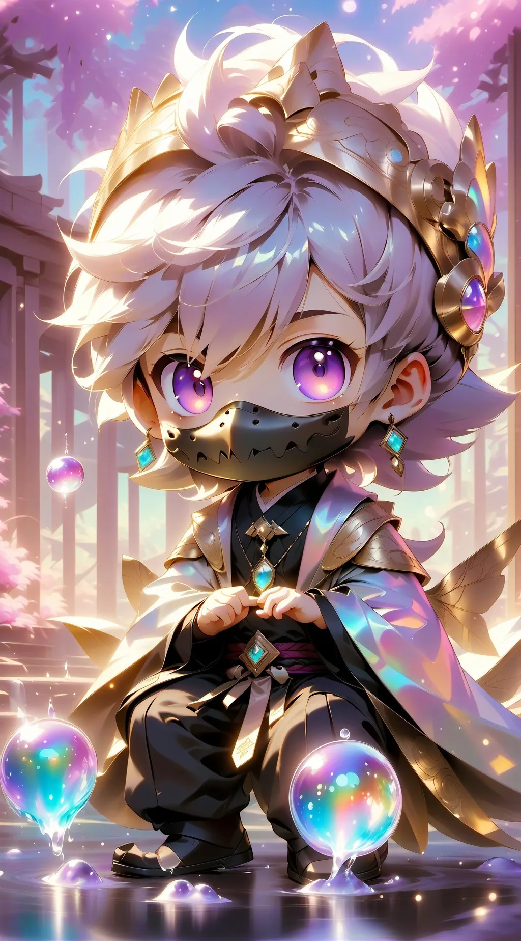 ai character: color blind background