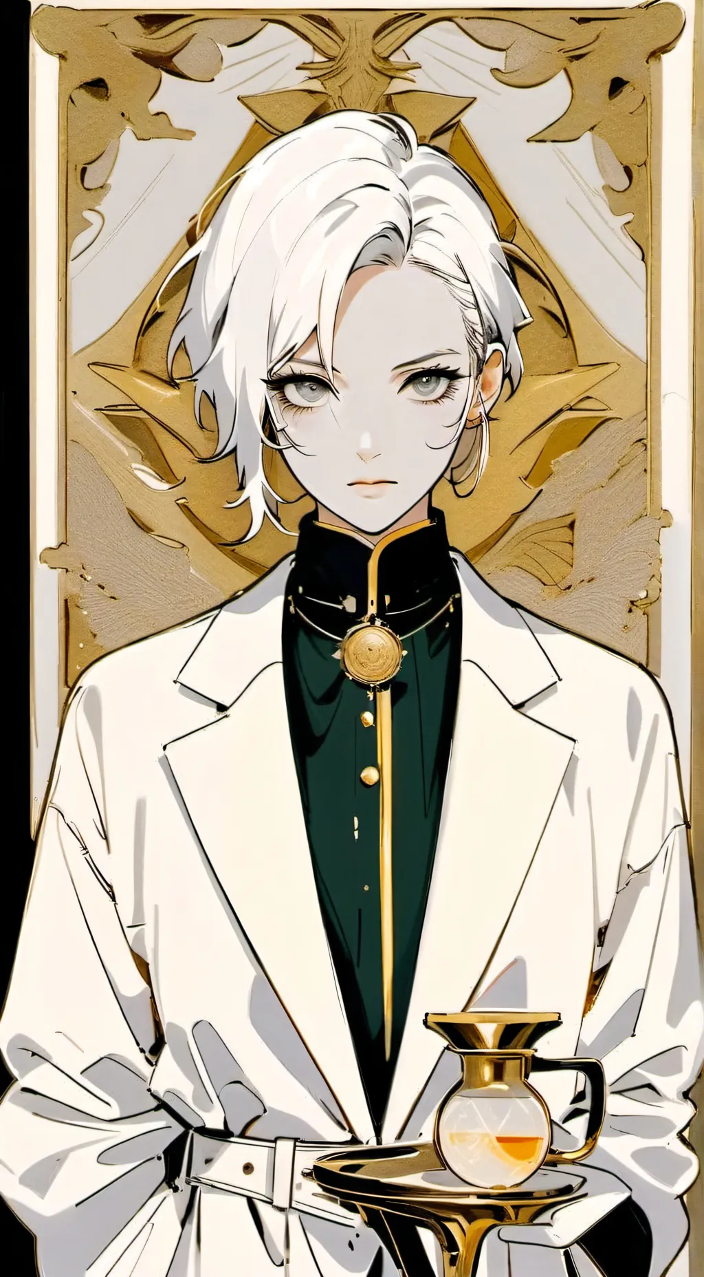 ai character: The Unimpressed Art Critic background