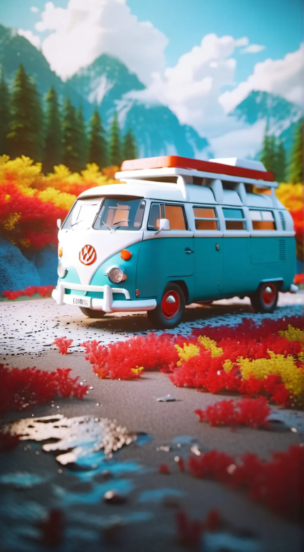 ai character: TSM road trip background