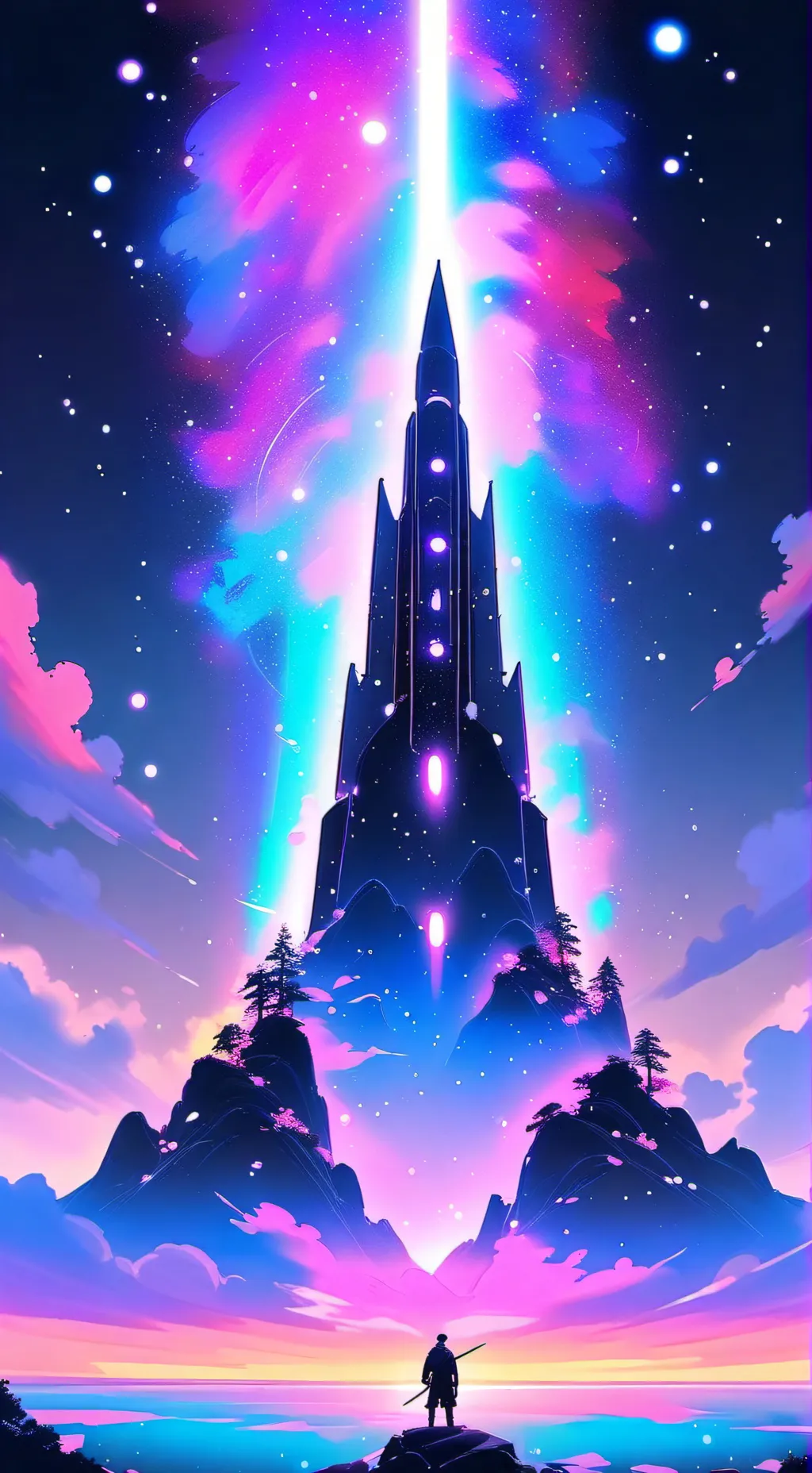 ai character: The sun background